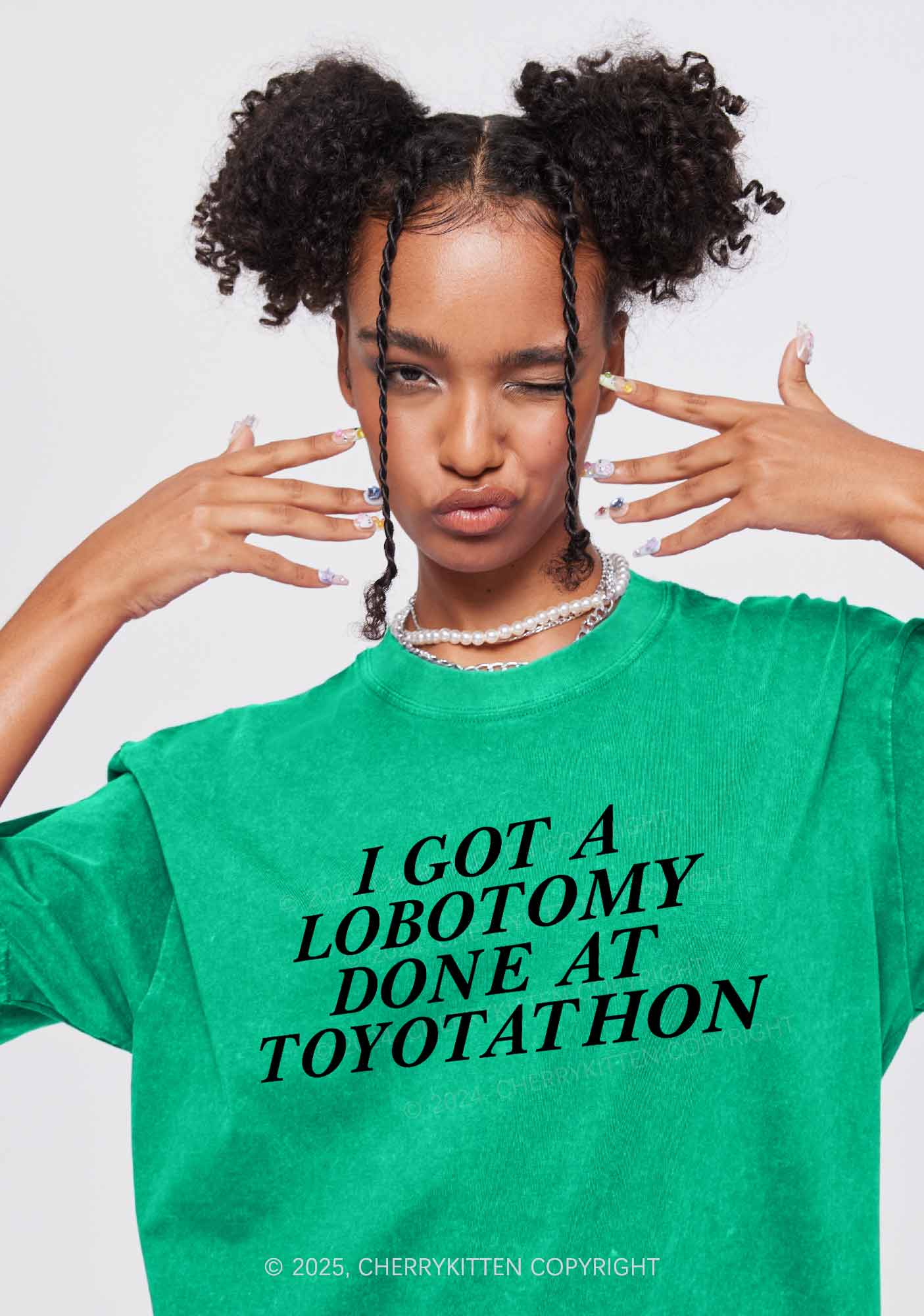 Lobotomy At Toyotathon Y2K Shirts Washed Tee Cherrykitten