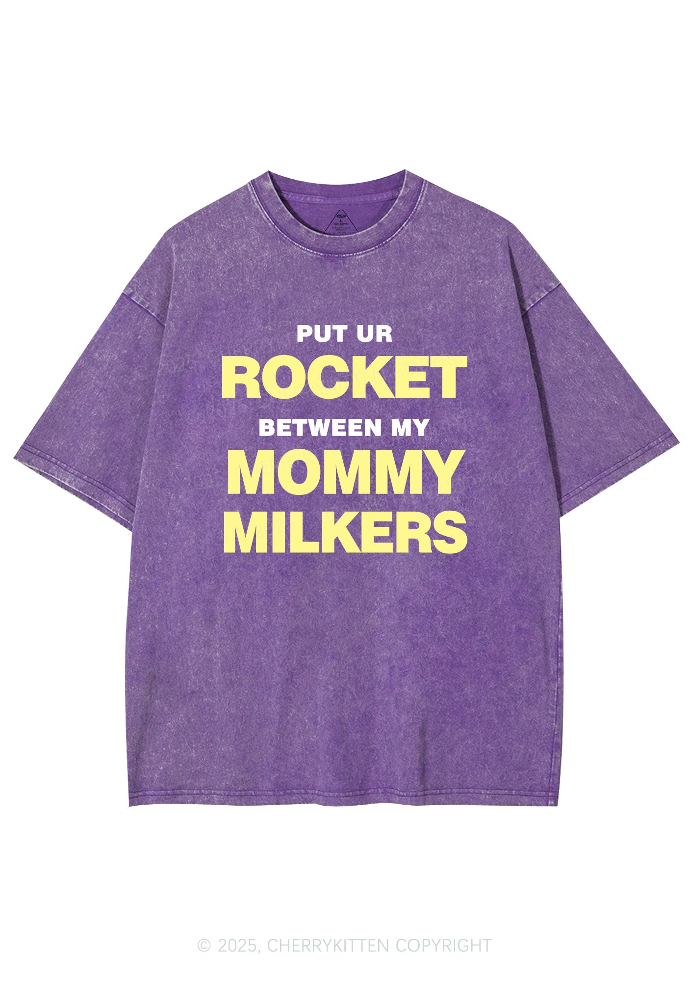 Rocket Mommy Milkers Y2K Shirts Washed Tee Cherrykitten