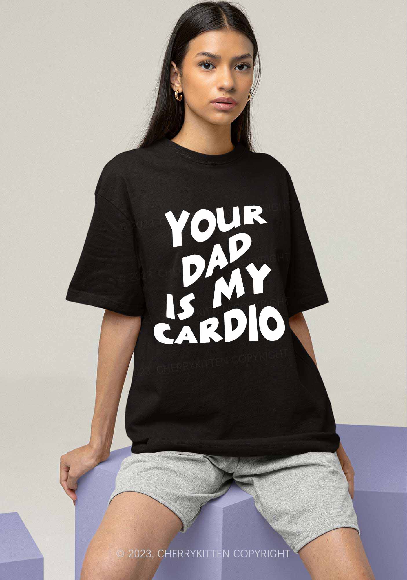 Your Dad Is My Cardio Y2K Chunky Shirt Cherrykitten