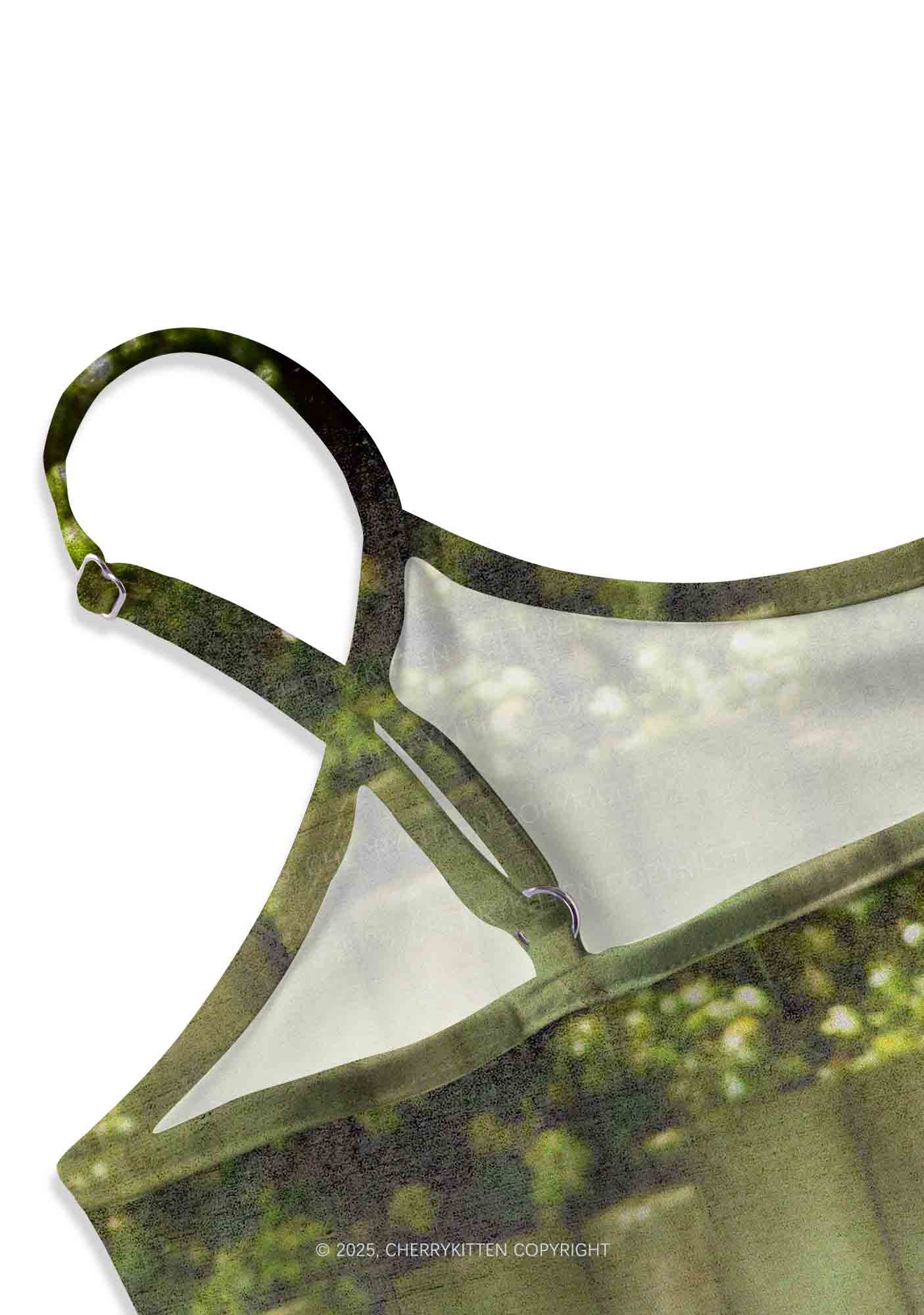 Swimming Capybara Y2K Print Slip Dress Cherrykitten