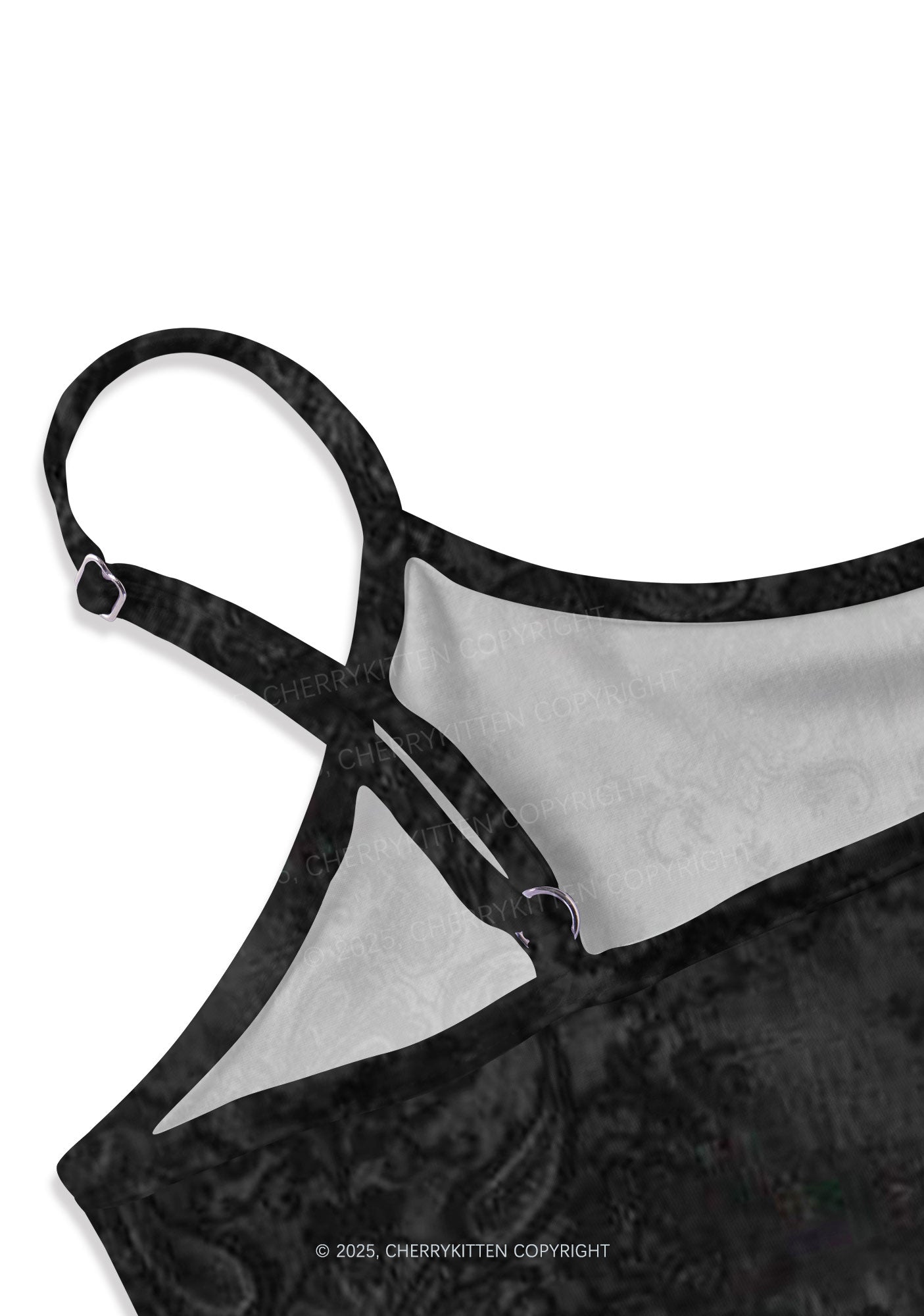 Dark Leopard Cross Y2K Print Slip Dress Cherrykitten