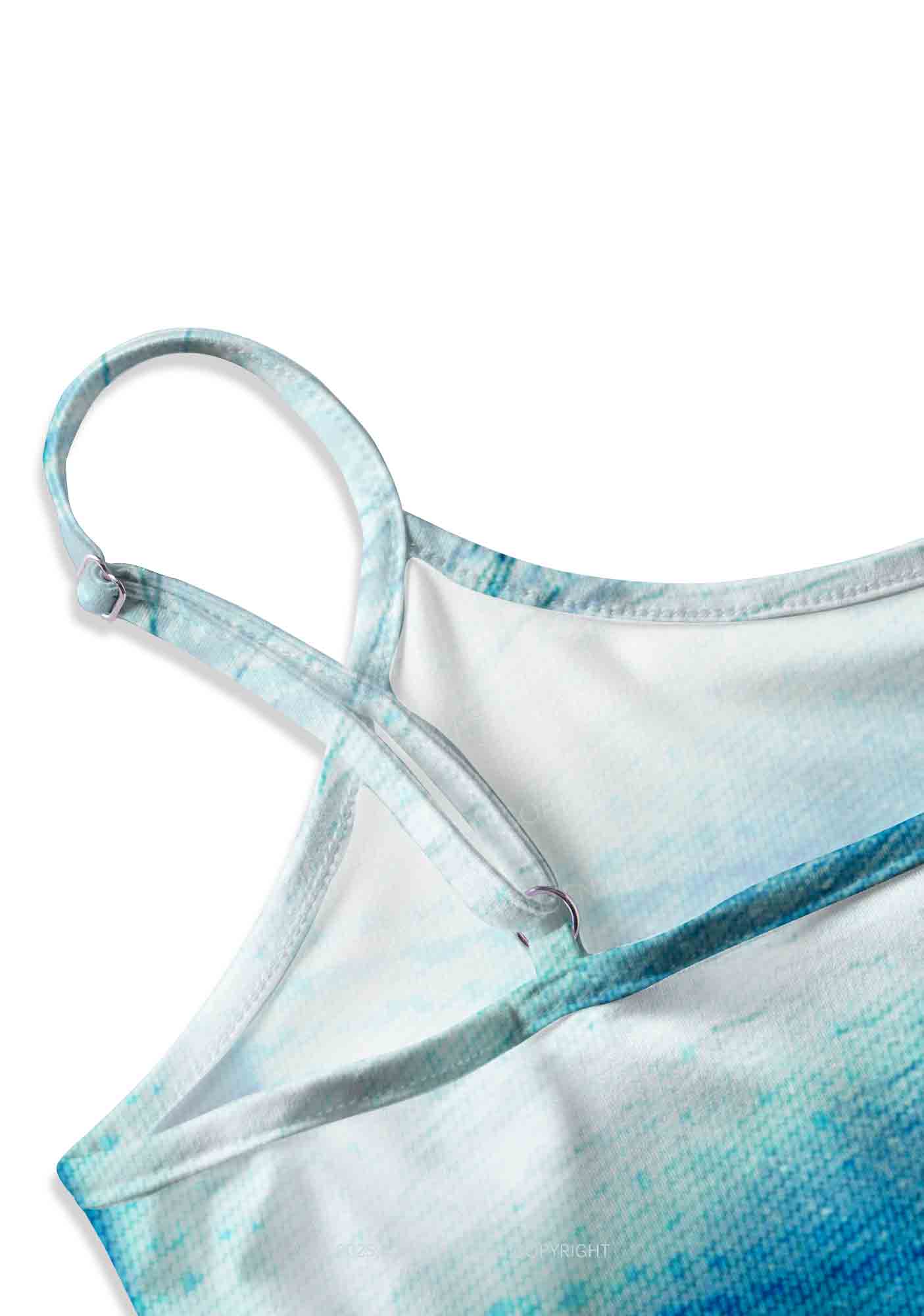 Halloween Tech Blue Eye Y2K Print Cami Crop Top Cherrykitten