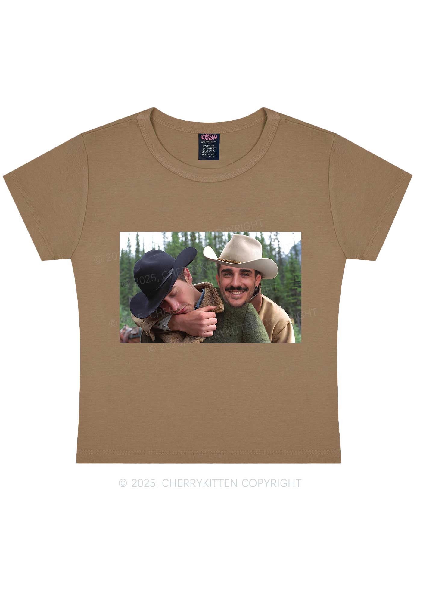 Custom Gay Cowboy Pride Y2K Baby Tee Cherrykitten