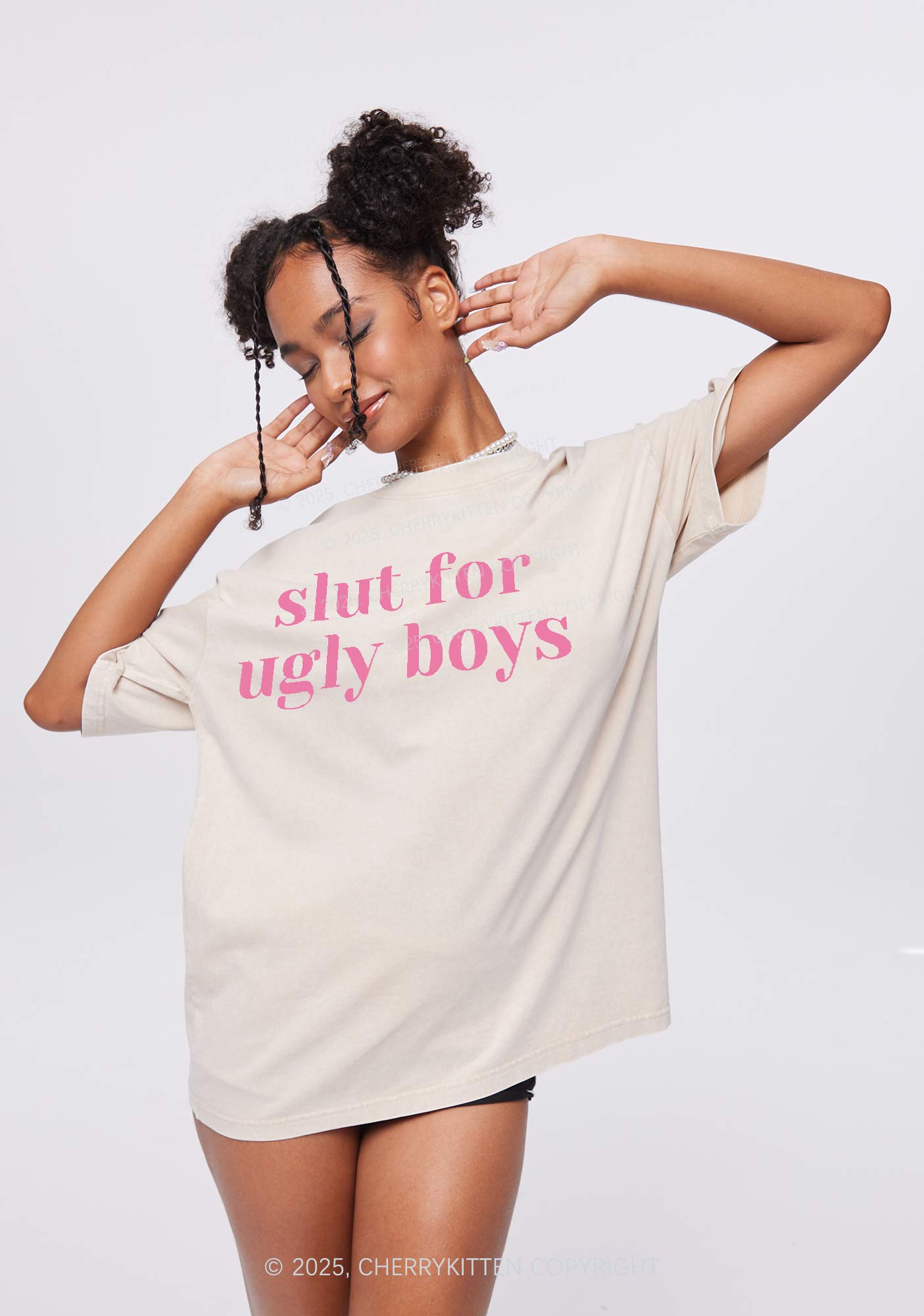 Slxt For Ugly Boys Y2K Shirts Washed Tee Cherrykitten