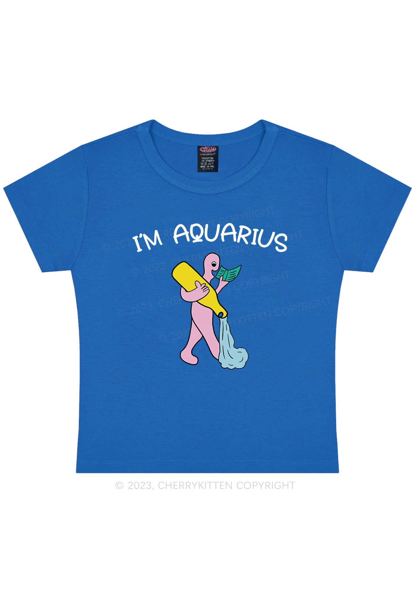 I'm Aquarius Y2K Baby Tee Cherrykitten