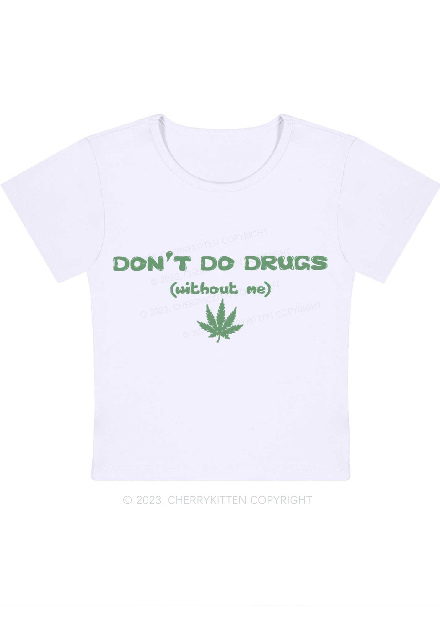 Curvy Don't Do Without Me Baby Tee Cherrykitten