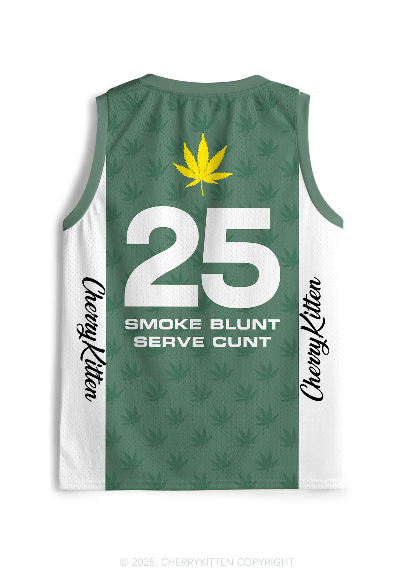 Custom Green Racing Smoke Blunt Y2K Sport Jersey Tank Cherrykitten