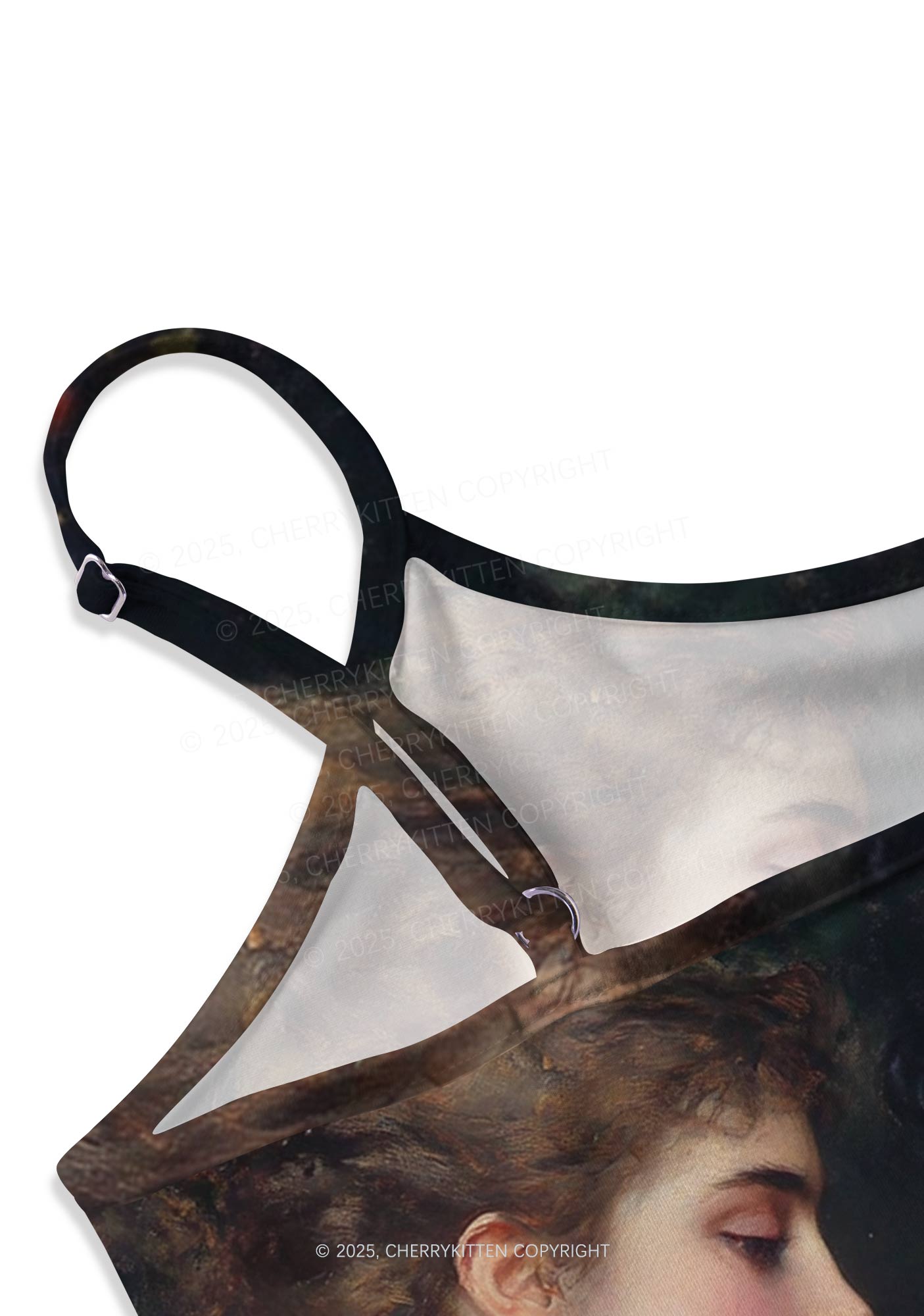 Victorian Sapphic Y2K Print Slip Dress Cherrykitten