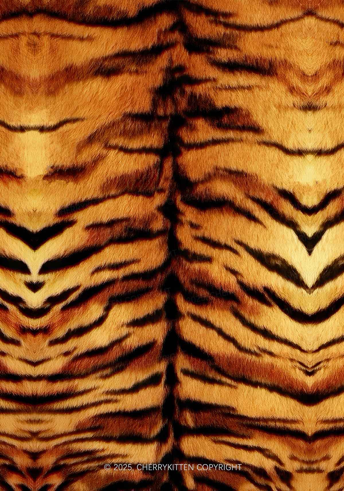 Wild Tiger Texture Y2K Print Slip Dress Cherrykitten