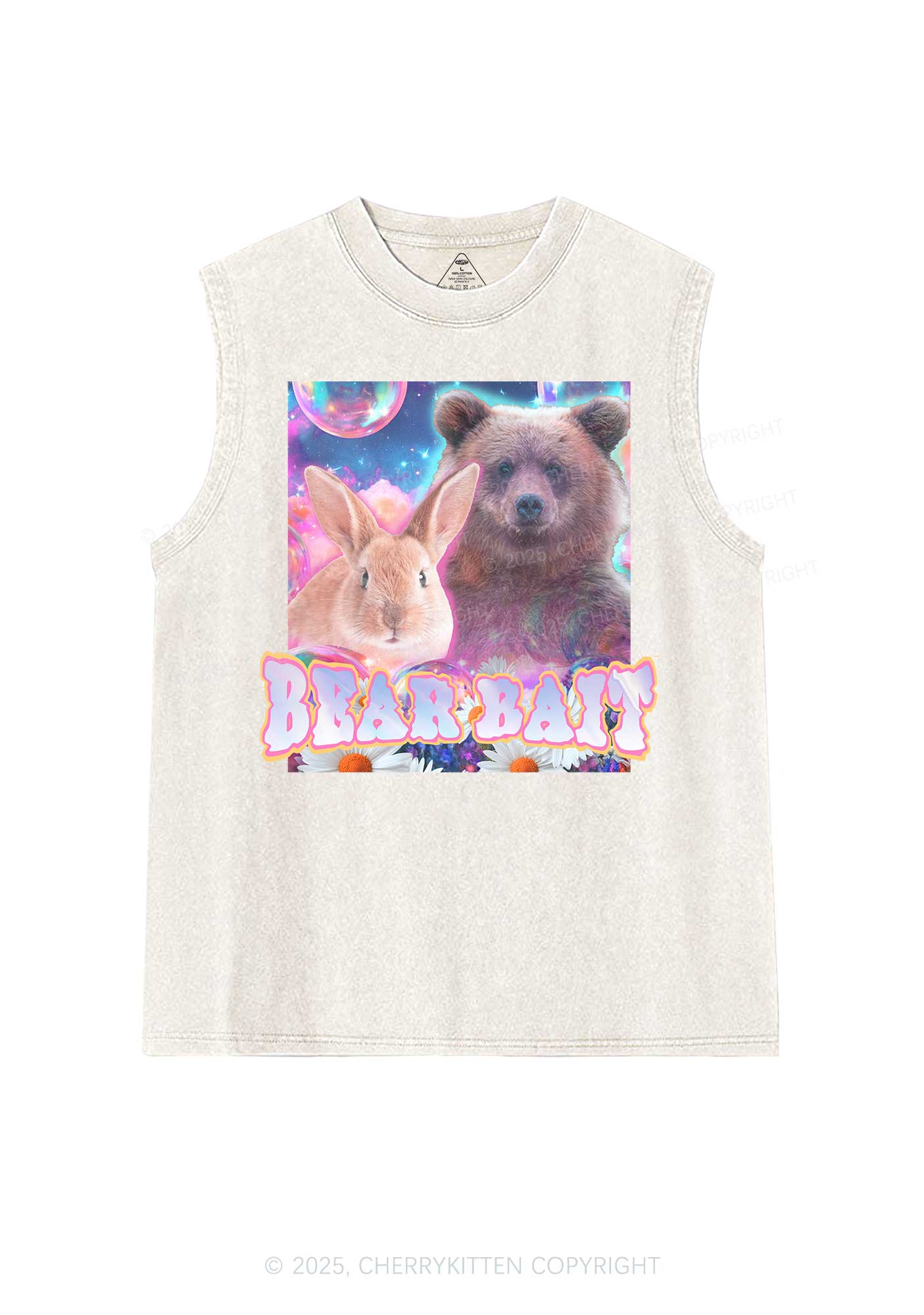 Bear Bait Pride Y2K Washed Muscle Tank Cherrykitten