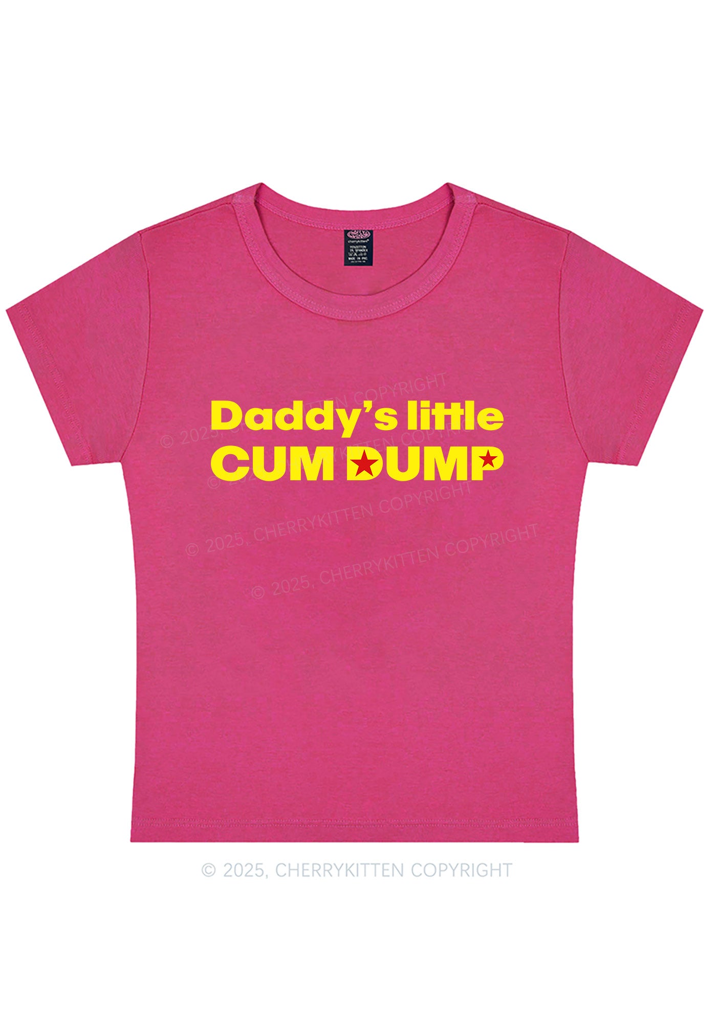 Daddys Little Cum Dump Y2K Baby Tee Cherrykitten