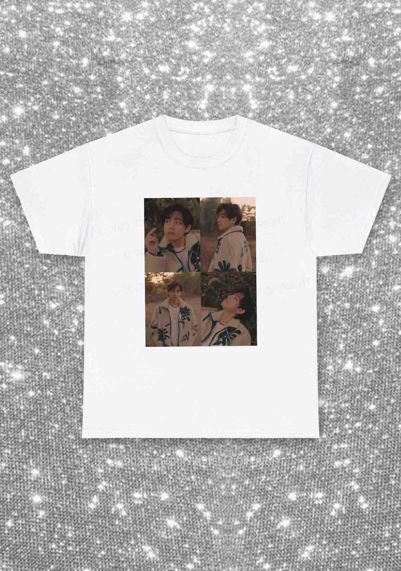 Bangtan Kim Taehyung Kpop Y2K Chunky Shirt Cherrykitten