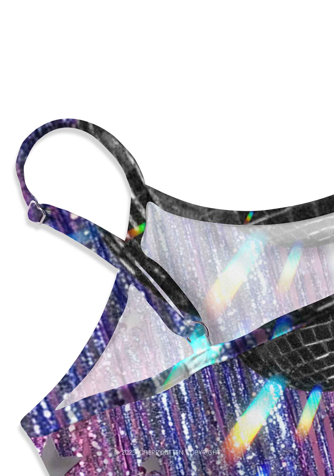 Capybaras Disco Night Y2K Print Cami Crop Top Cherrykitten