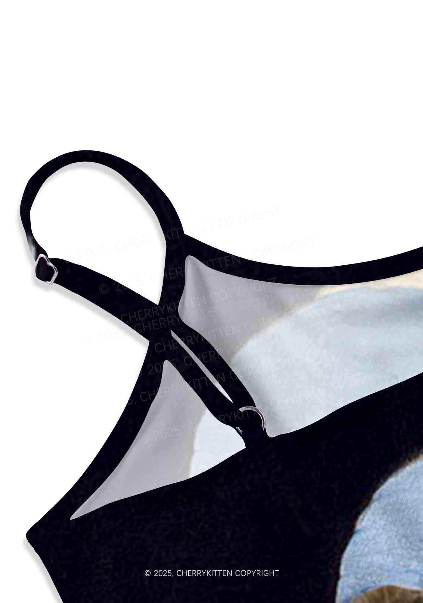 The Lady Cat Y2K Print Cami Crop Top Cherrykitten