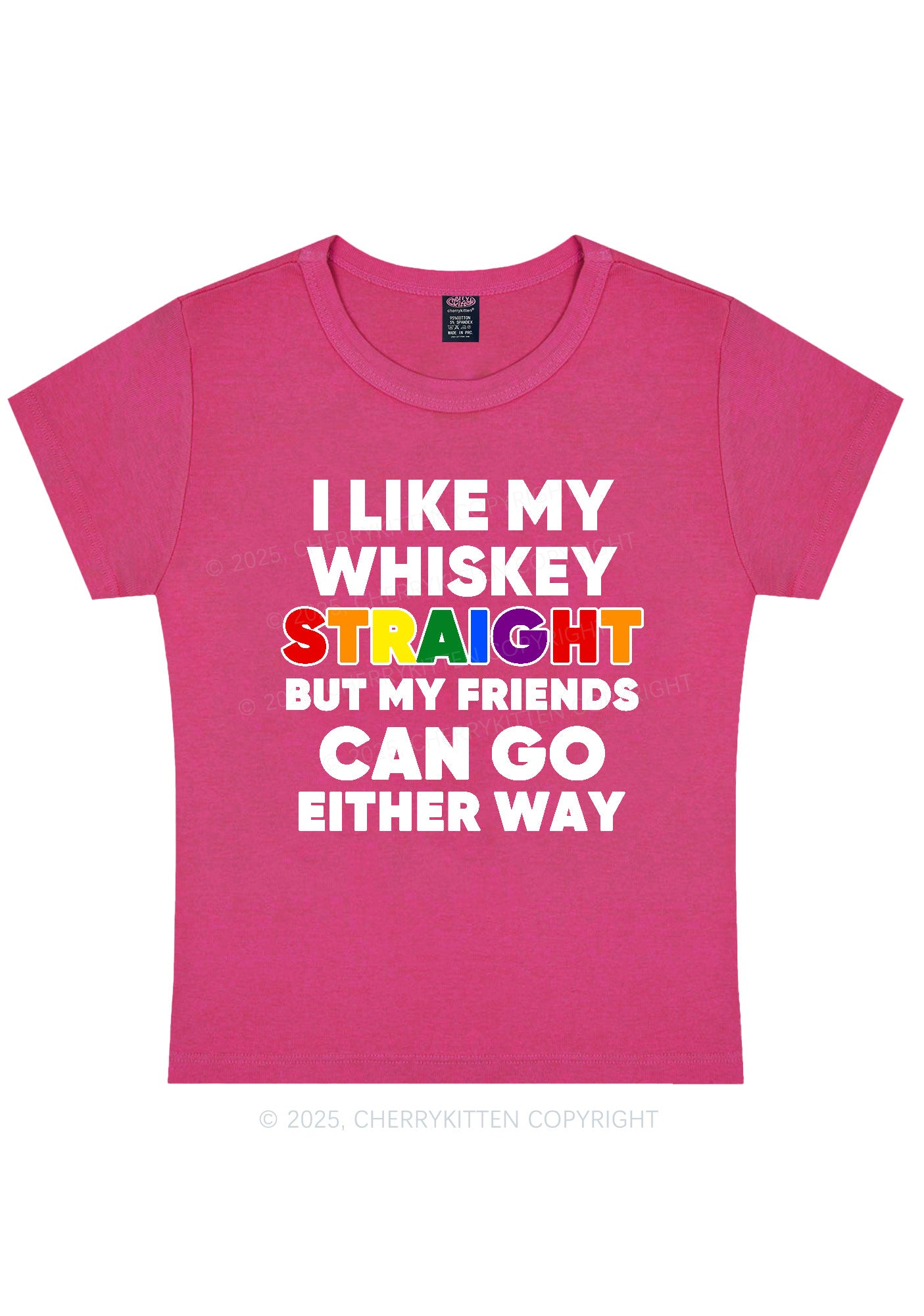 I Like Straight Pride Y2K Baby Tee Cherrykitten