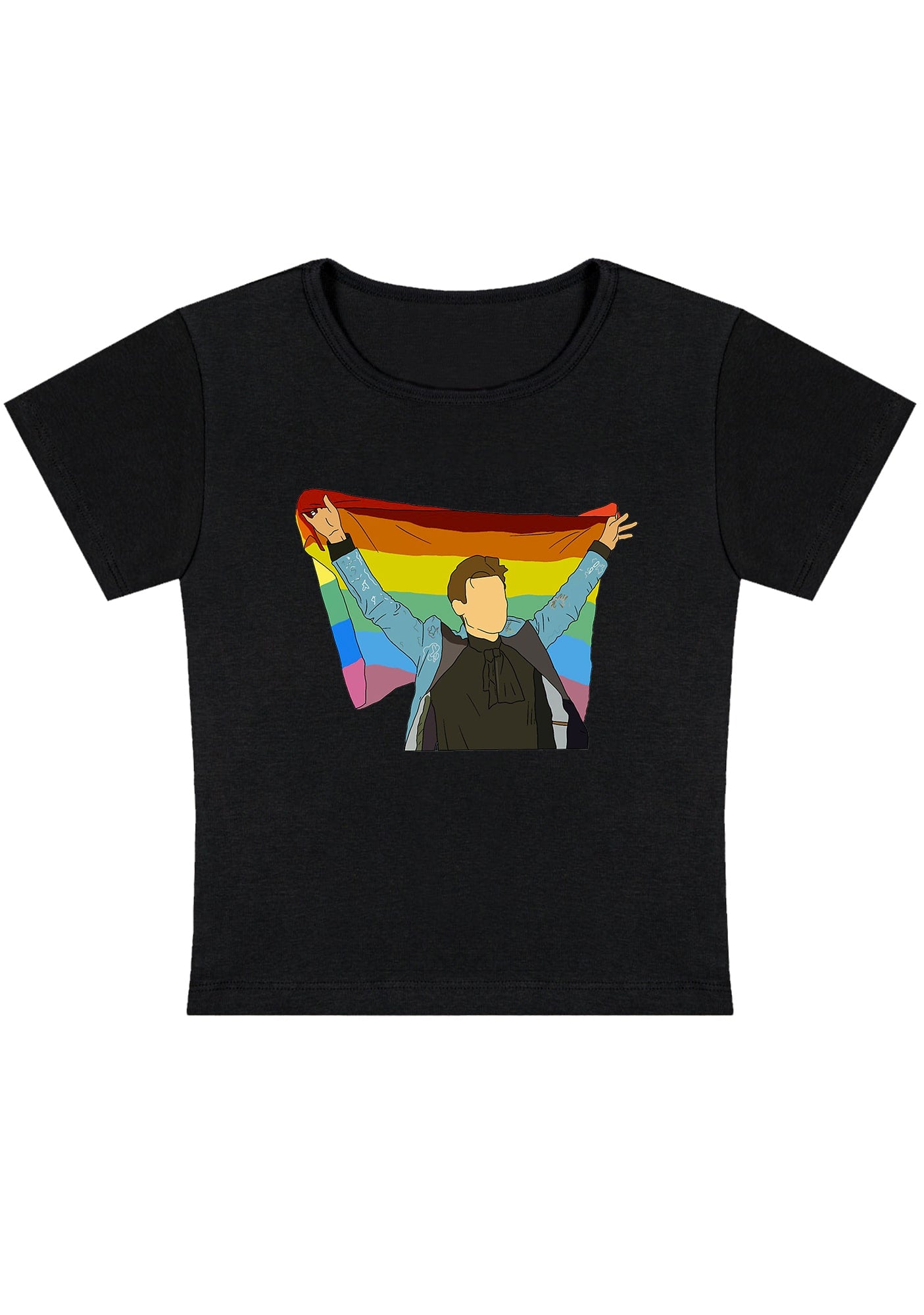 HS Pride Flag Y2K Baby Tee