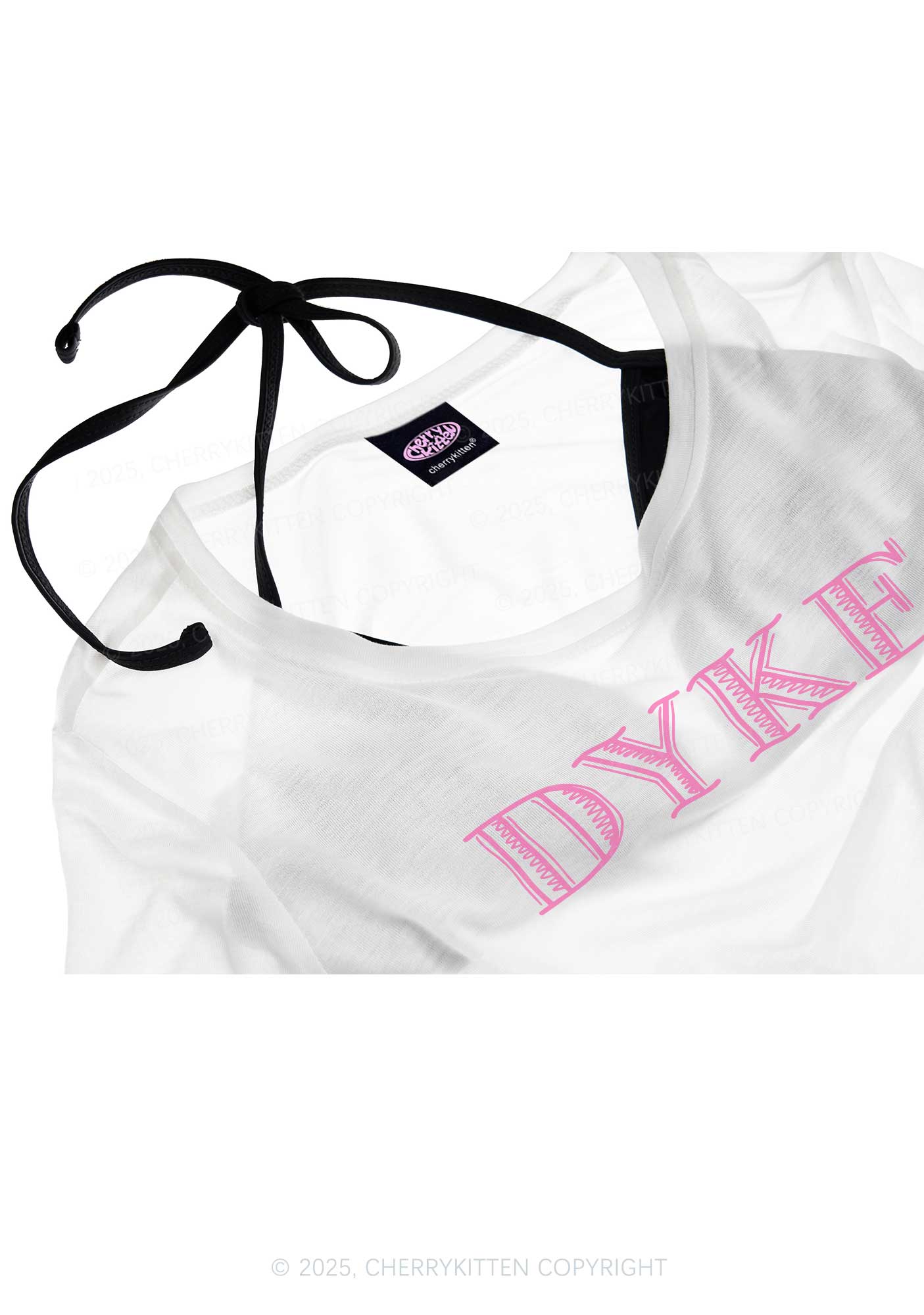DYKE Pride Y2K Sheer Boyfriend Tee Cherrykitten