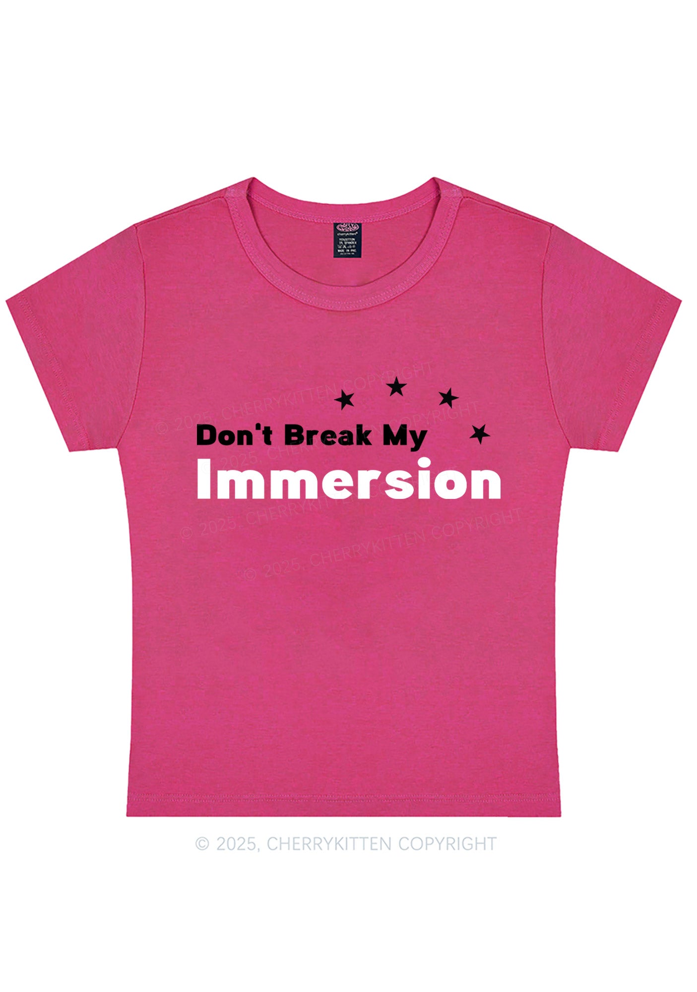 Dont Break My Immersion Y2K Baby Tee Cherrykitten