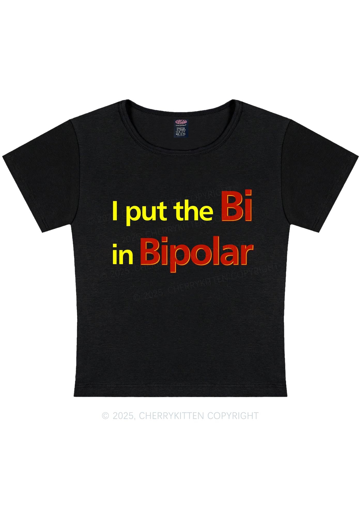 Bi In Bipolar Y2K Baby Tee Cherrykitten