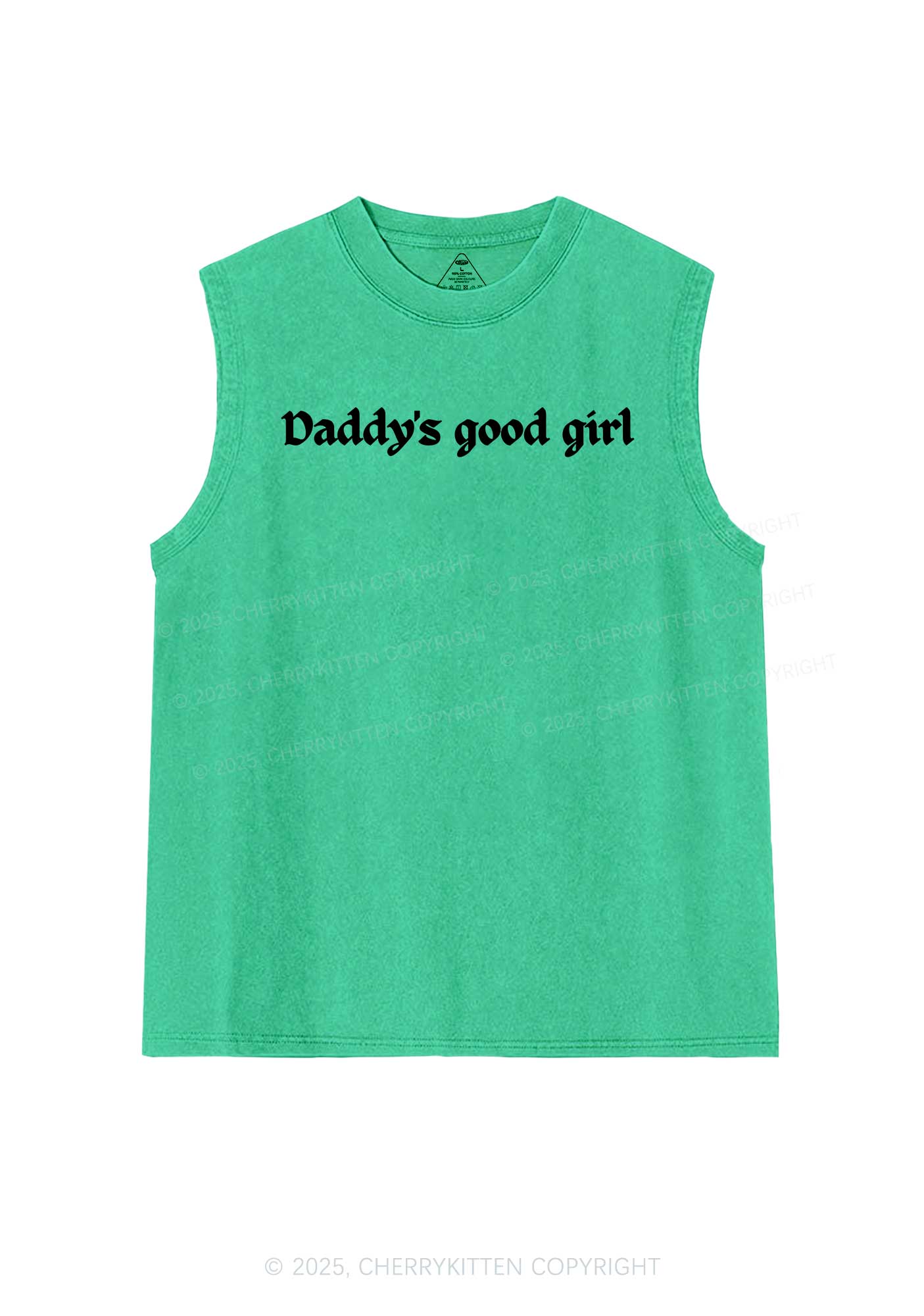 Daddys Good Girl Y2K Washed Muscle Tank Cherrykitten