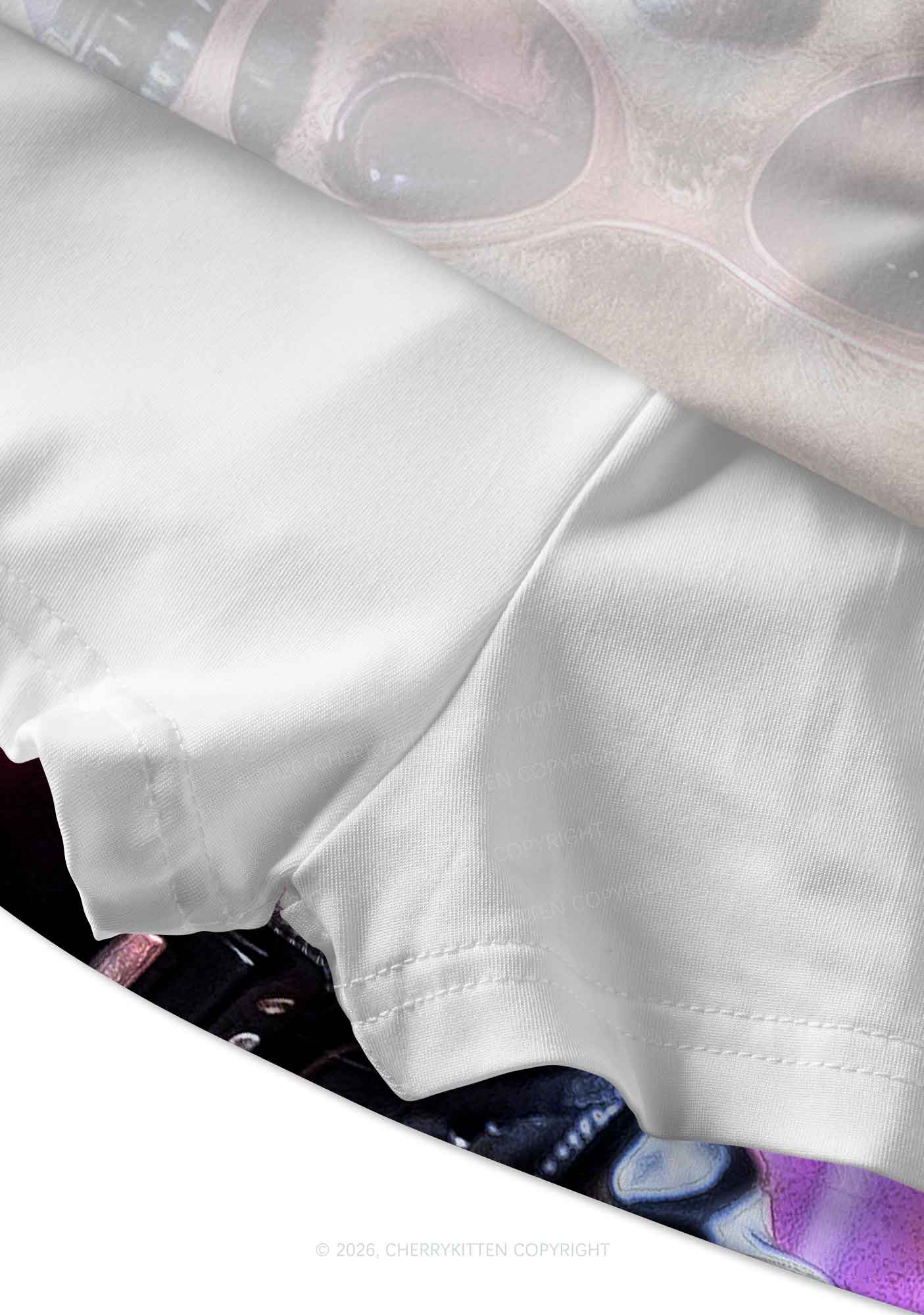 Punk DJ Chihuahua Y2K Print Mini Skirt Cherrykitten