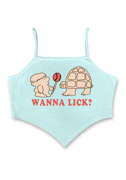 Wanna Lick Lollipop Bandana Crop Tank
