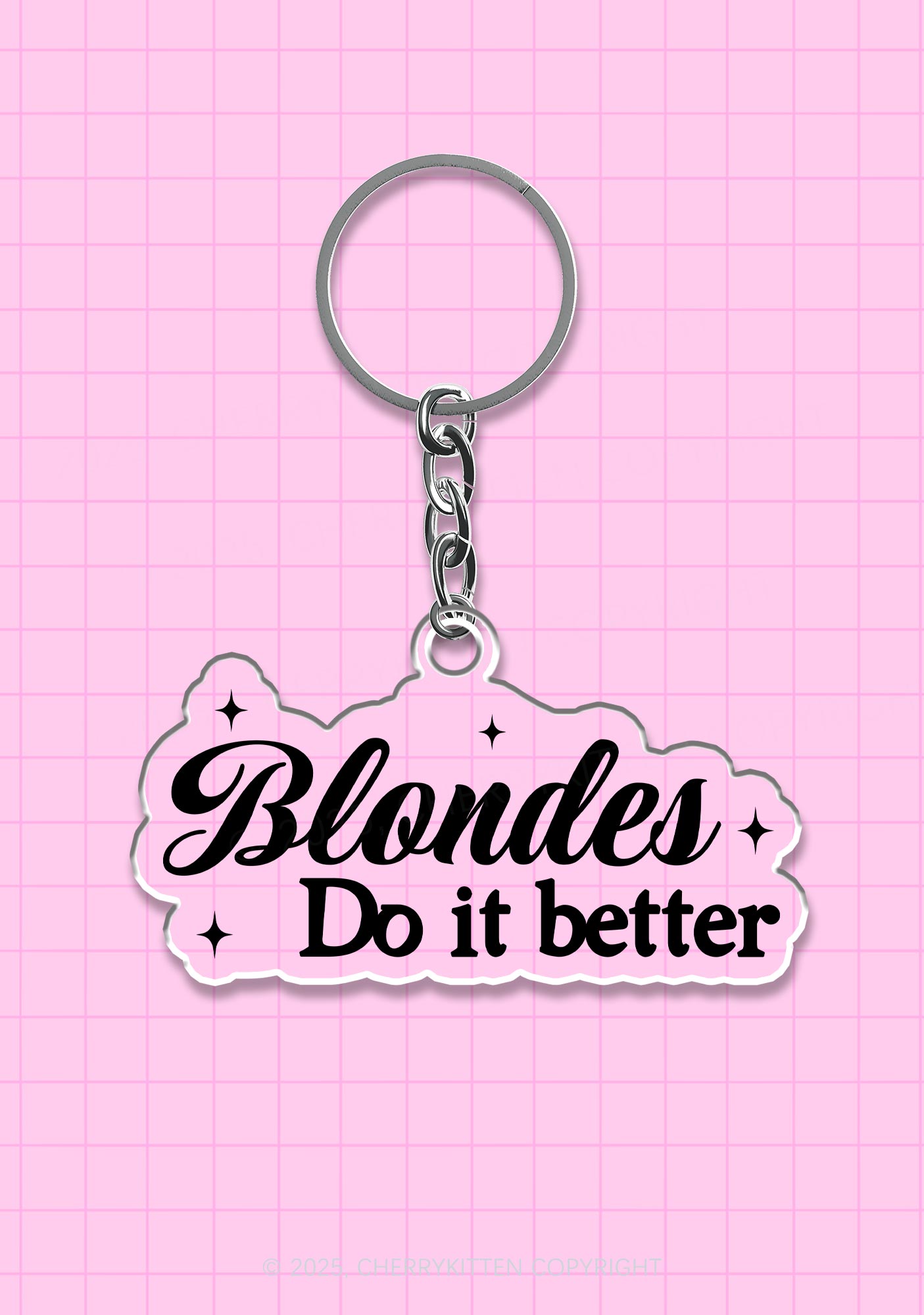 Blondes Do It Better 1Pc Y2K Keychain Cherrykitten