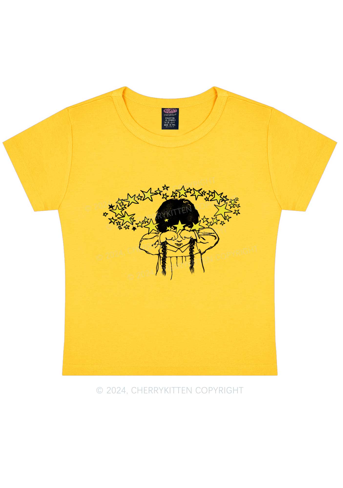 Stars In Your Eyes Y2K Baby Tee Cherrykitten