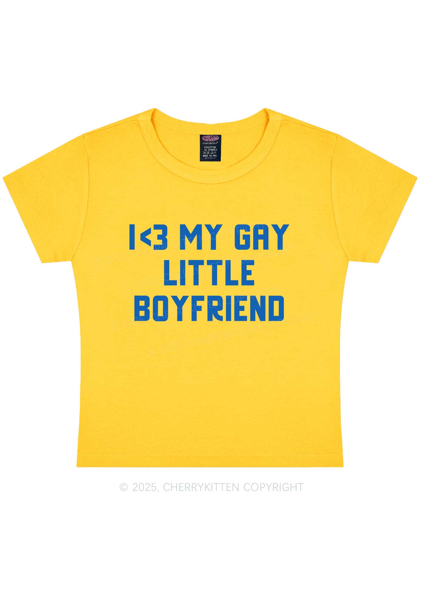Love My Gay BF Pride Y2K Baby Tee Cherrykitten