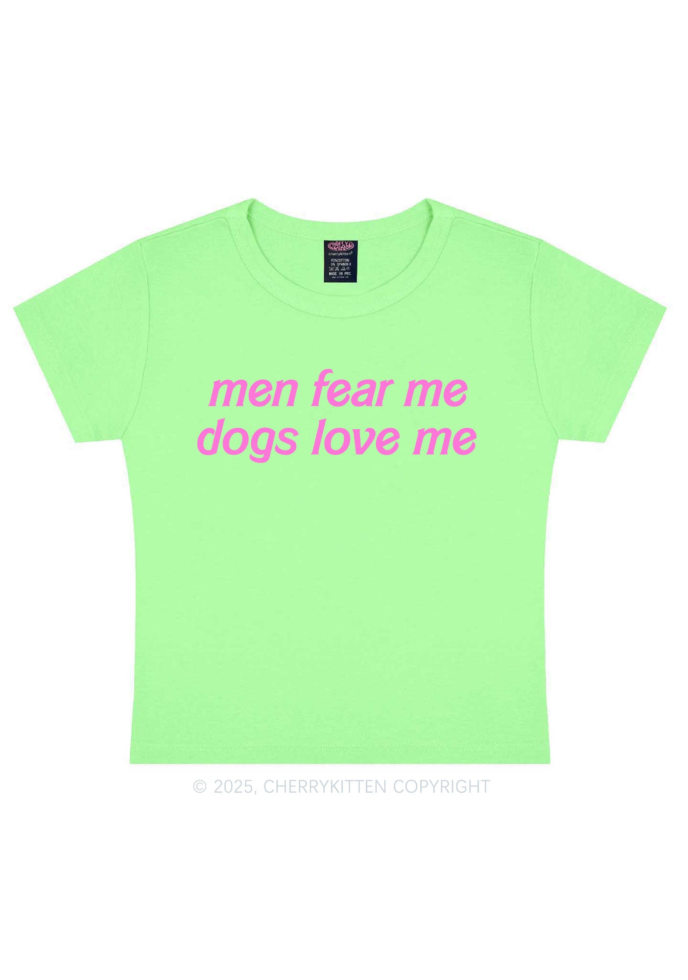 Men Fear Me Y2K Baby Tee Cherrykitten