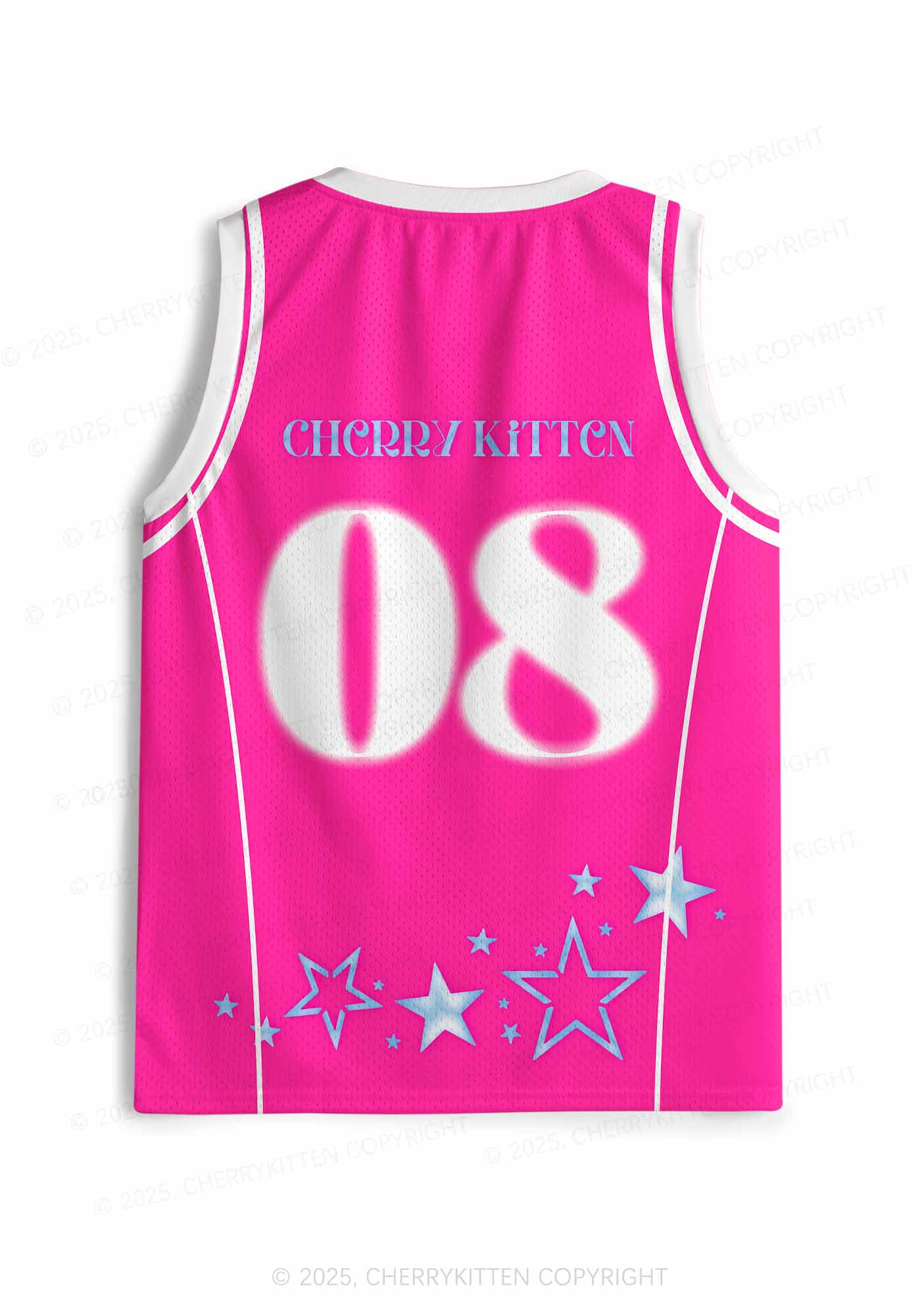 Custom Blue Cxxt Y2K Sport Jersey Tank Cherrykitten