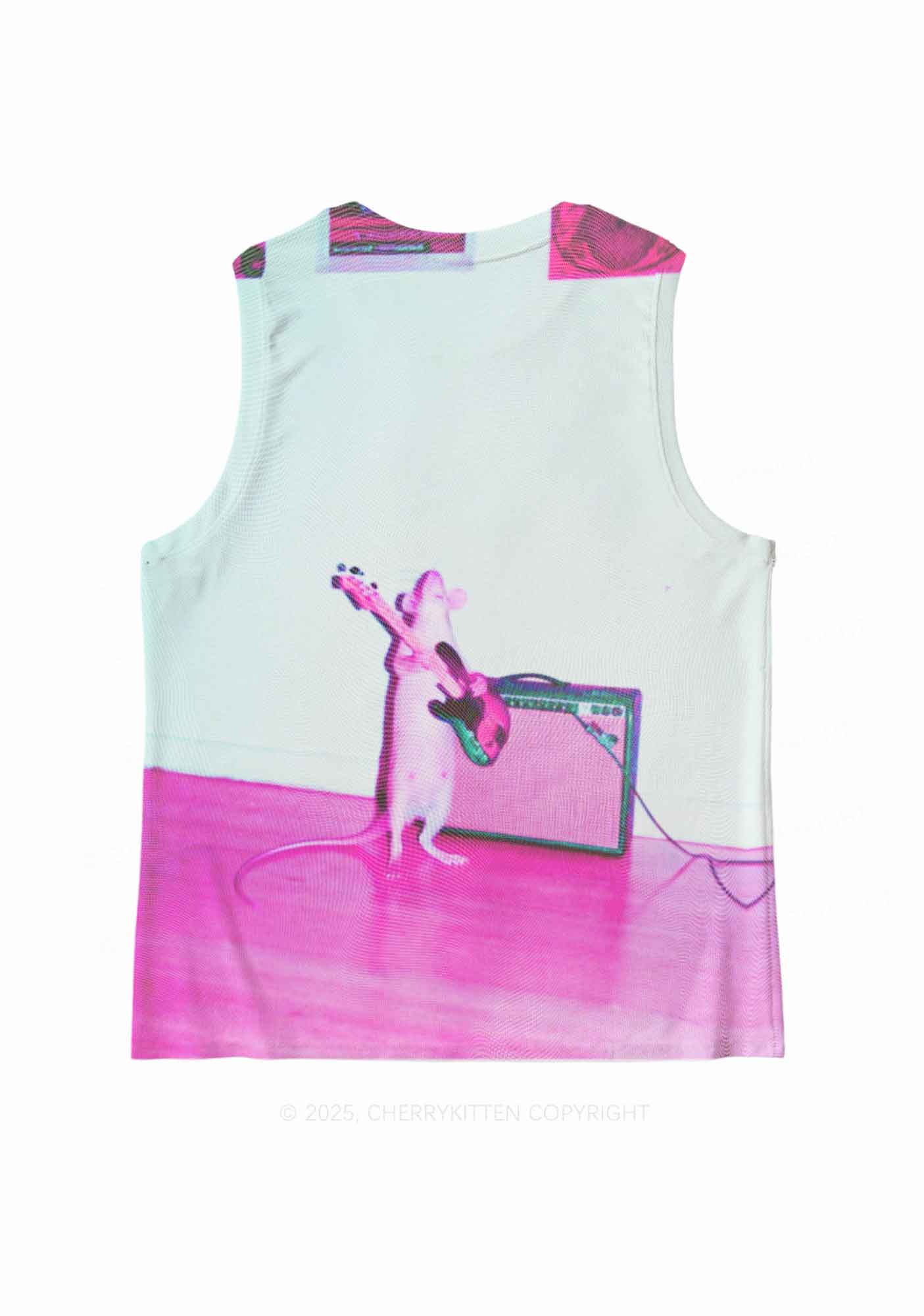 Rat Guitarist Y2K Mesh Muscle Tank Cherrykitten