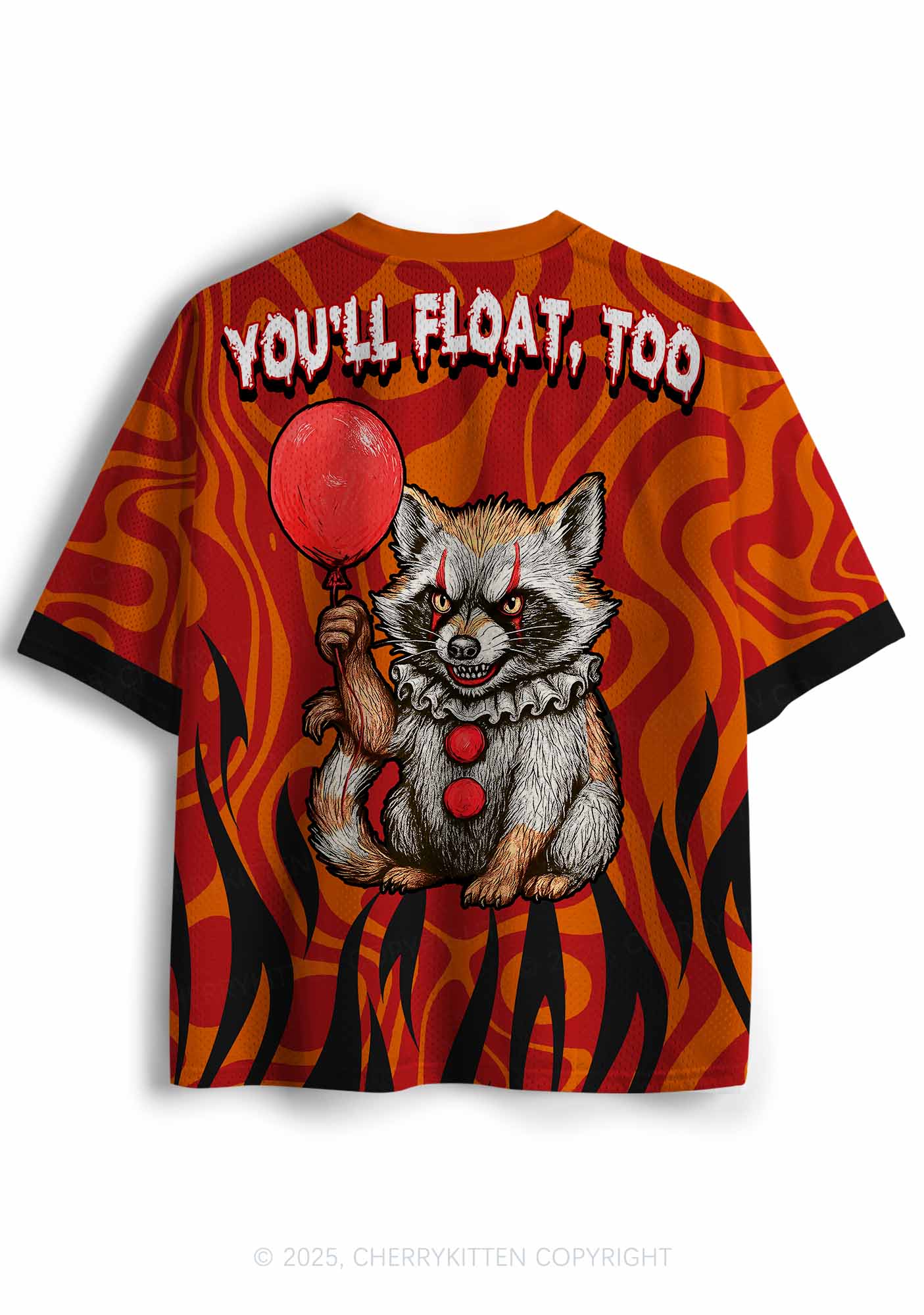 Halloween Custom Float Raccoon Y2K Sport Jersey Shirts Cherrykitten