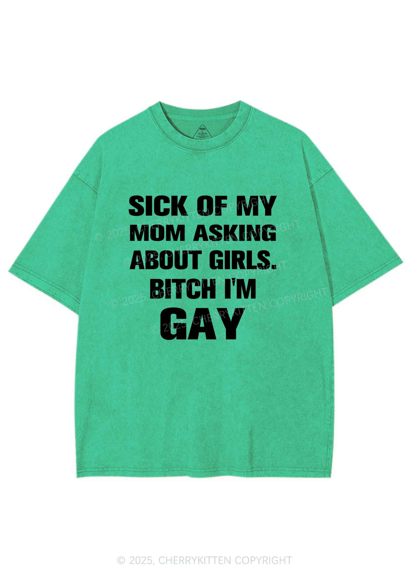 Bxxch Im Gay Pride Y2K Shirts Washed Tee Cherrykitten