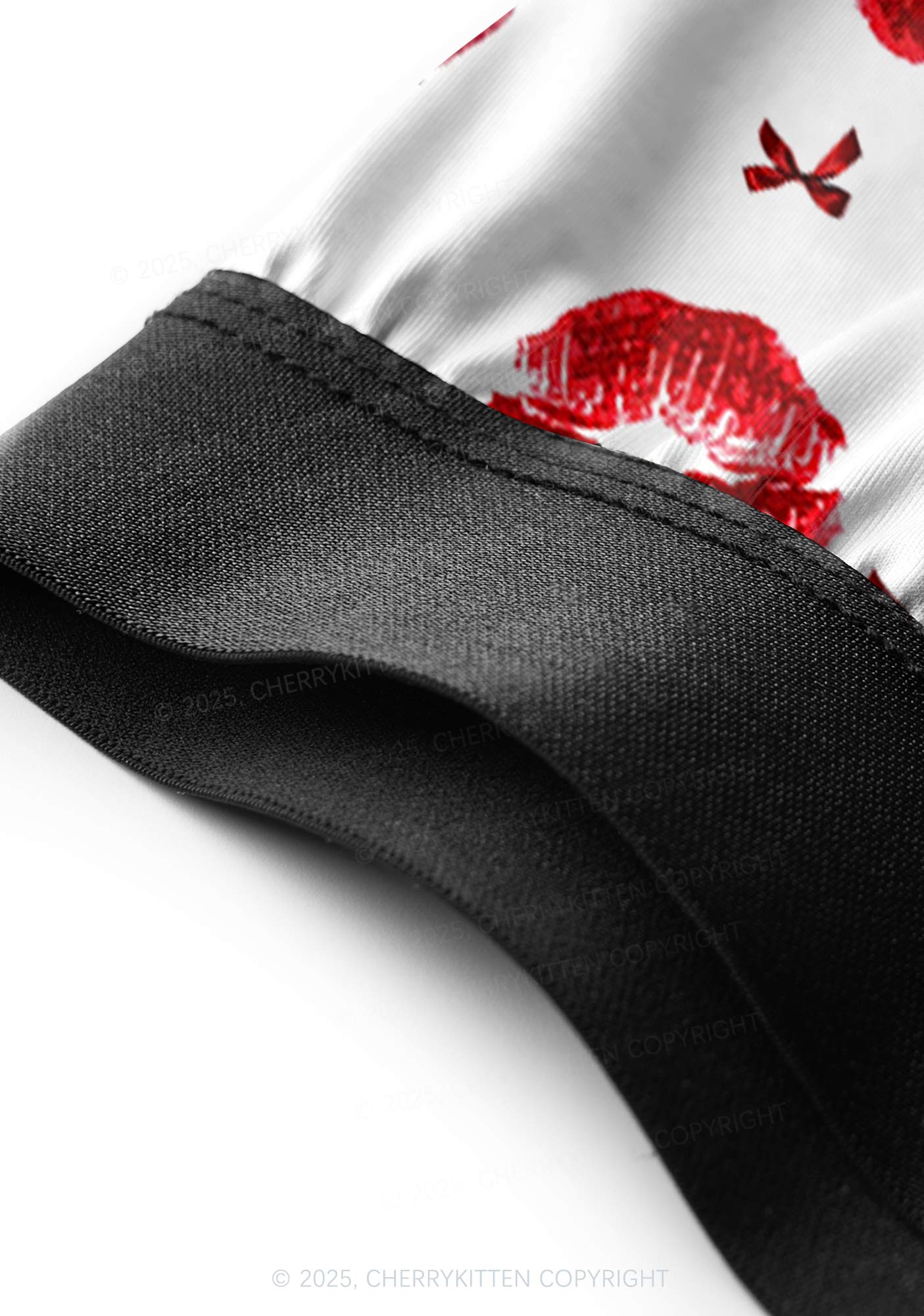 Red Lips Bows Valentine's Day Y2K Print Couples Boxer Briefs Set Cherrykitten