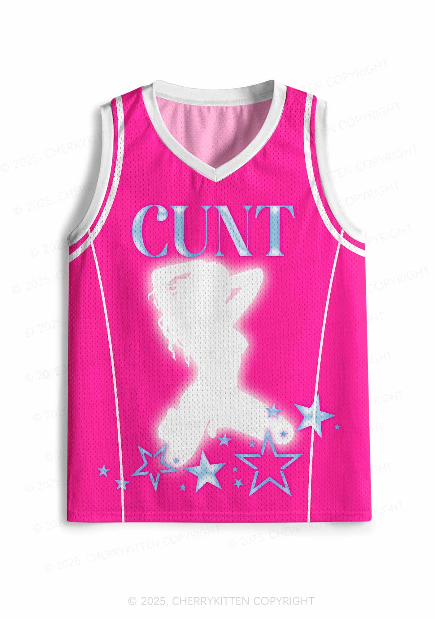 Custom Blue Cxxt Y2K Sport Jersey Tank Cherrykitten