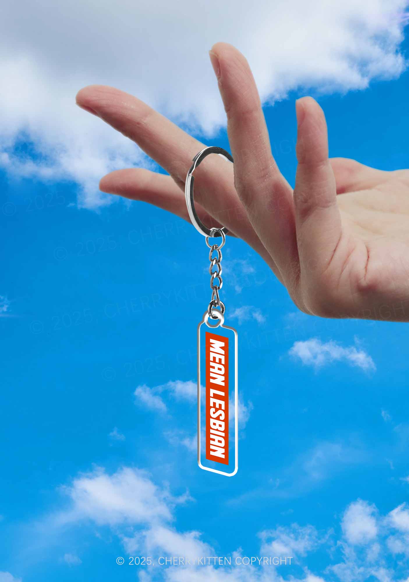 Mean Lesbian Pride 1Pc Y2K Keychain Cherrykitten