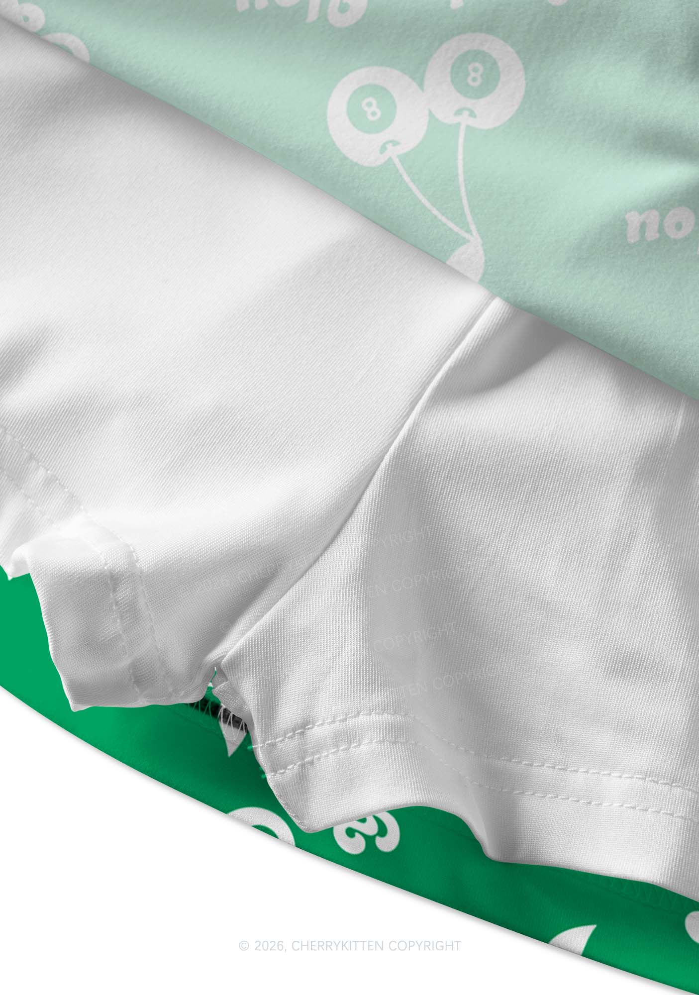 Lucky You Cherry St Patricks Y2K Print Mini Skirt Cherrykitten