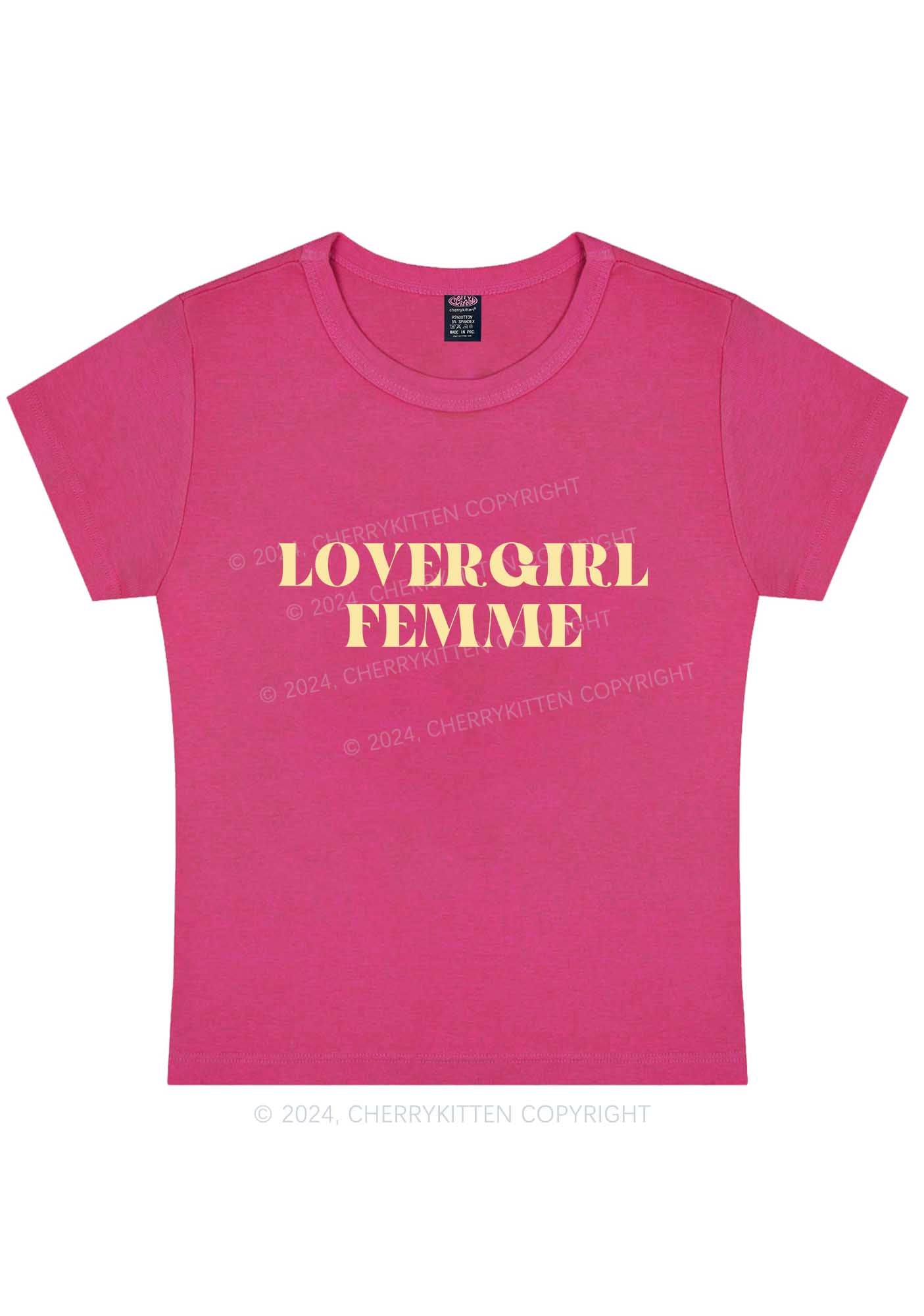 Lovergirl Femme Y2K Baby Tee Cherrykitten