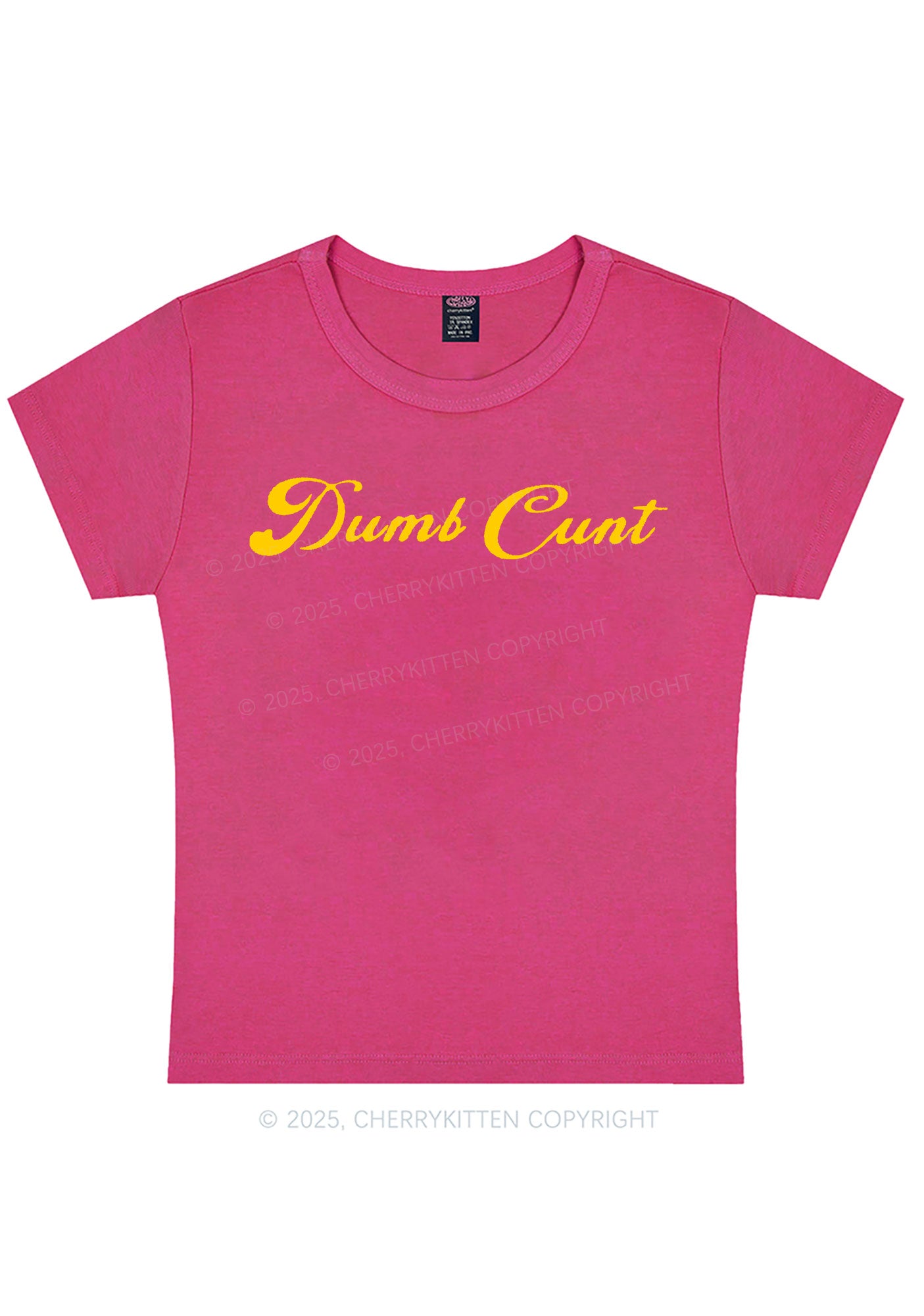 Dumb Cxxt Y2K Baby Tee Cherrykitten