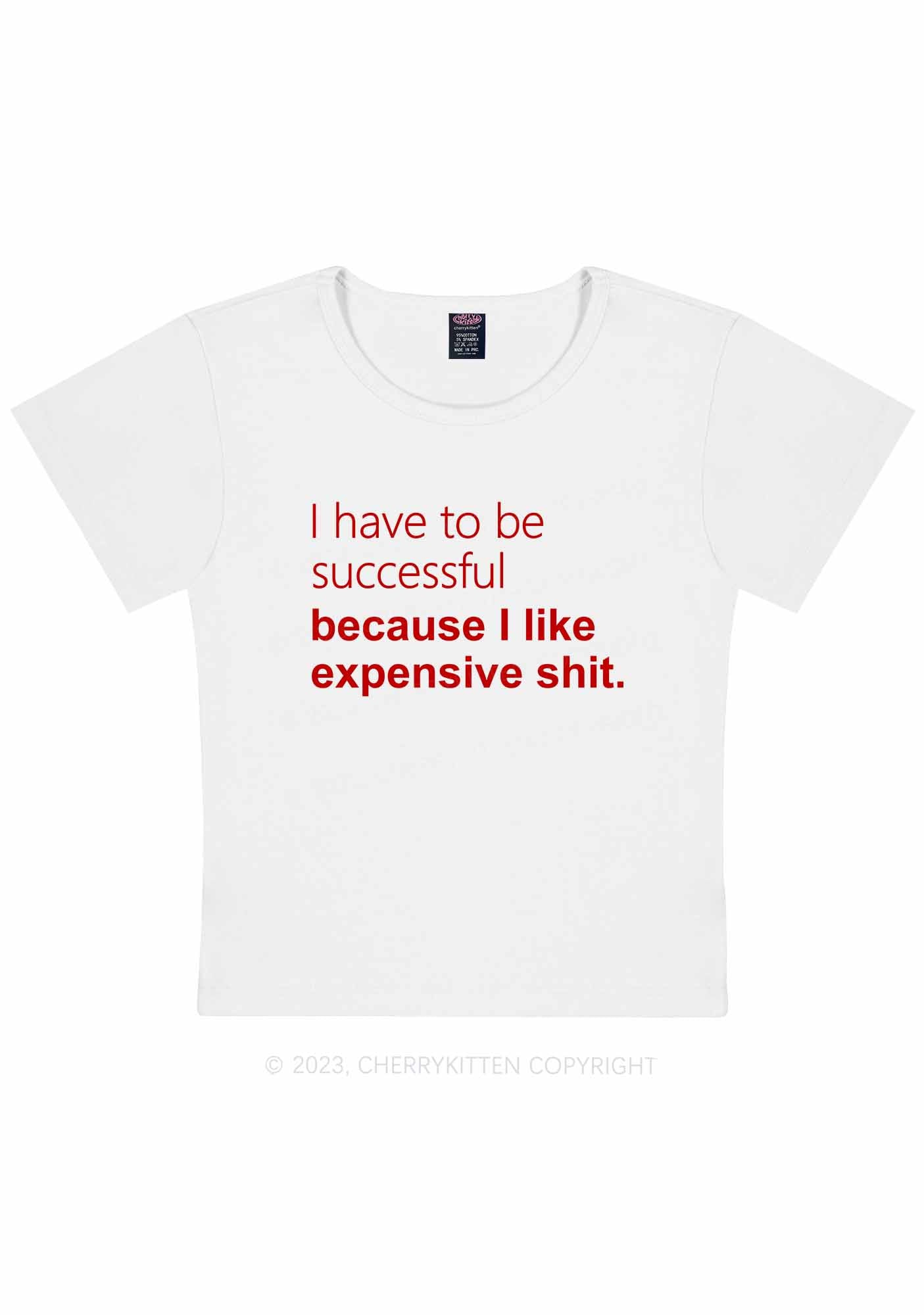 I Like Expensive Shxt Y2K Baby Tee Cherrykitten