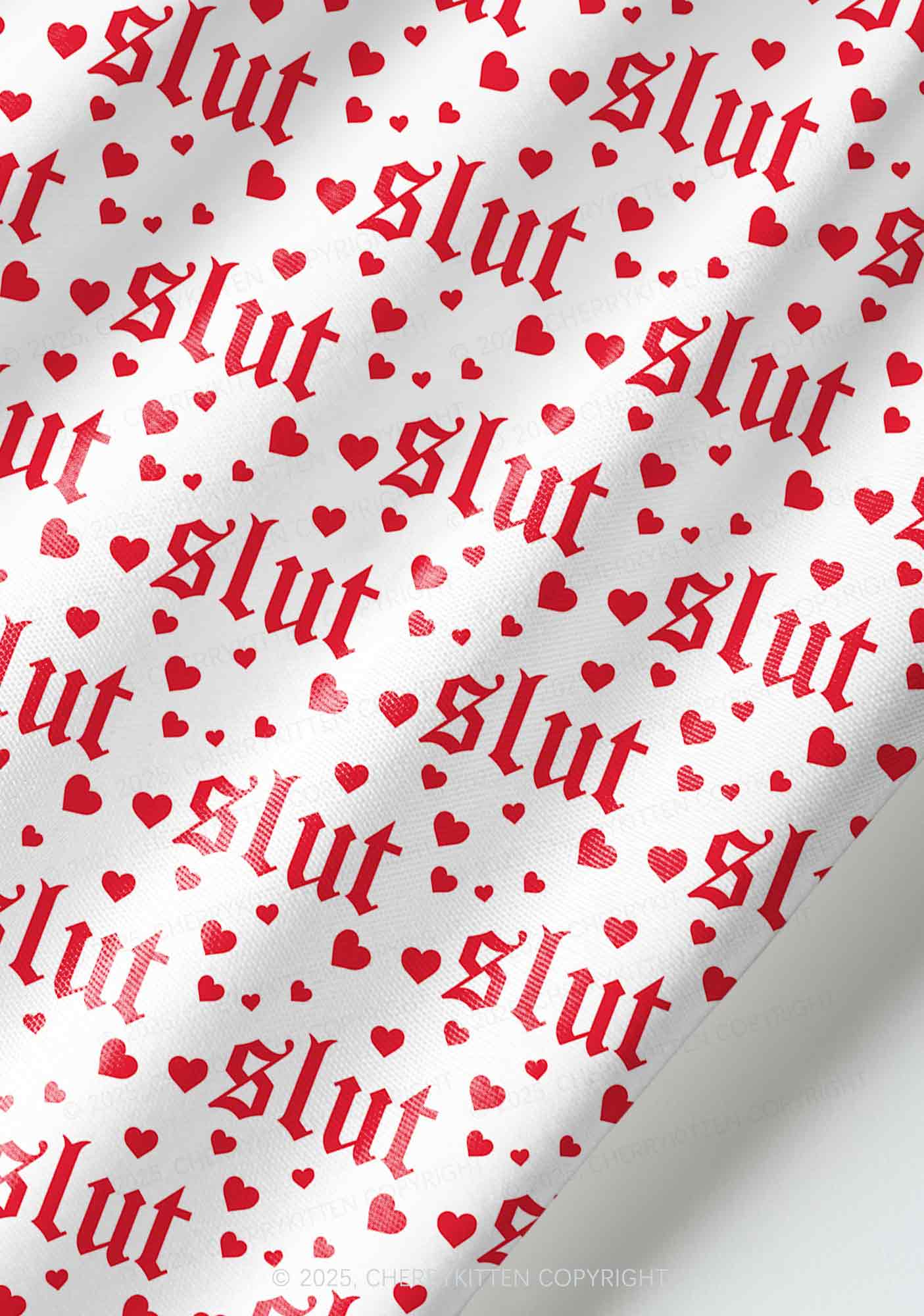 Slxt Red Heart Y2K Pet Shirts Cherrykitten
