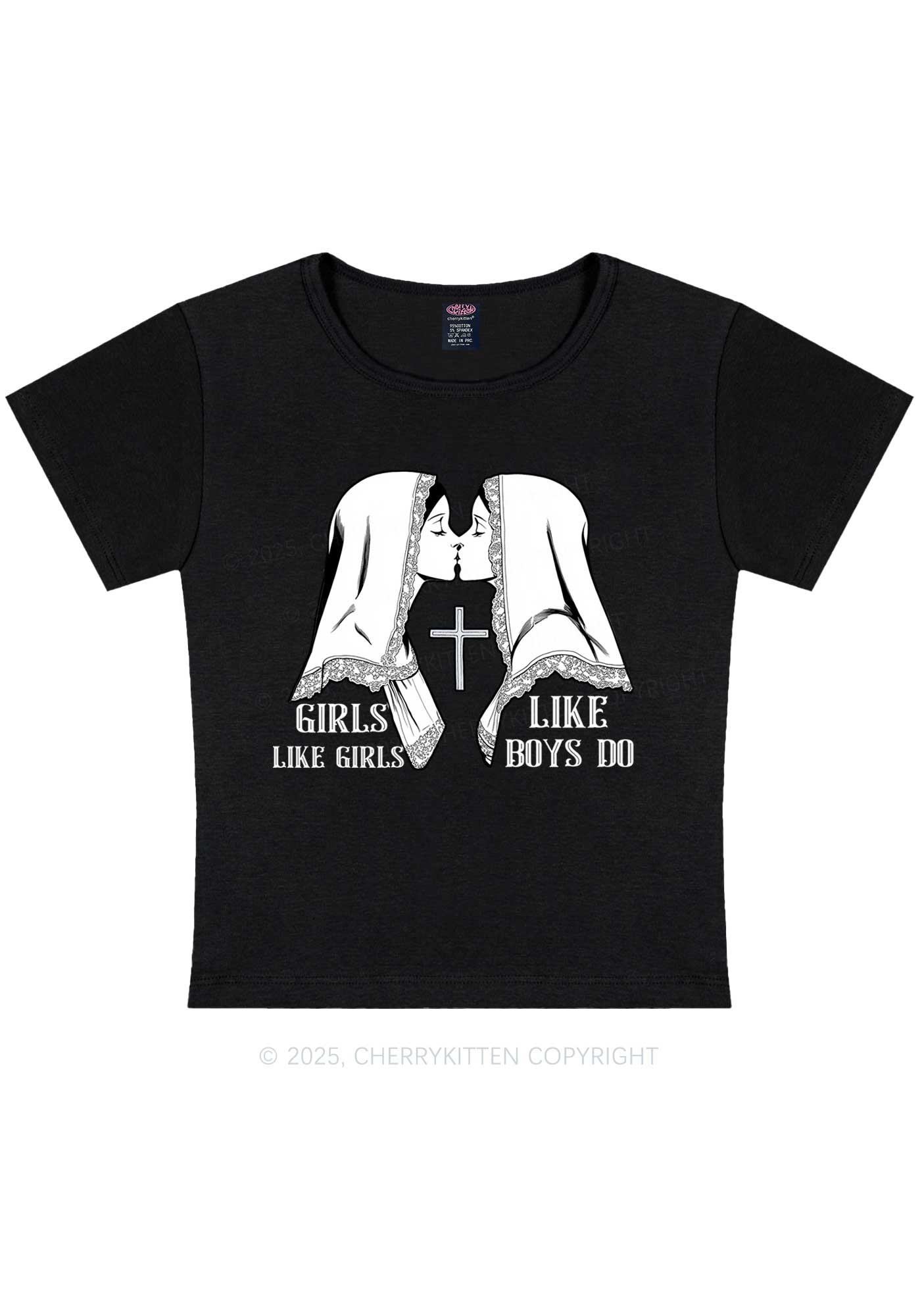 Girls Like Girls Pride Y2K Baby Tee Cherrykitten