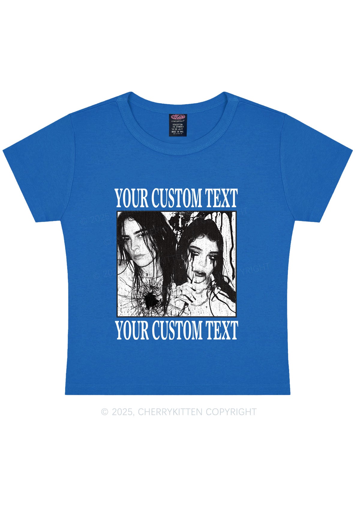 Custom Halloween Creepy Couple Y2K Baby Tee Cherrykitten