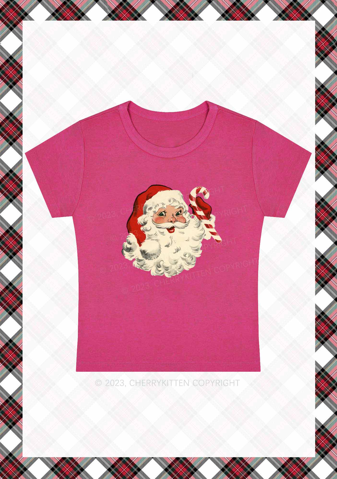 Santa Claus Candy Christmas Baby Tee Cherrykitten