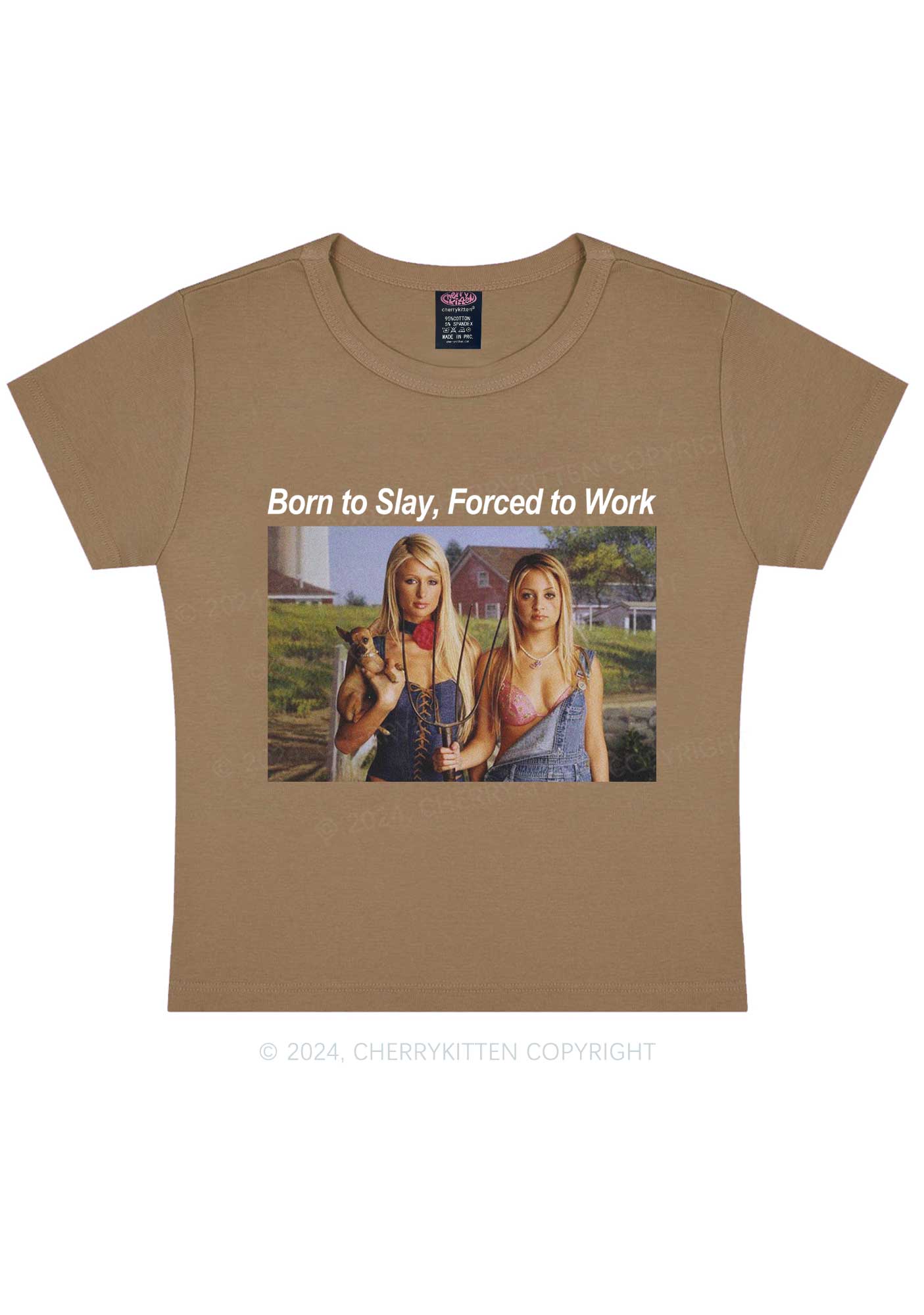 Born To Slay Y2K Baby Tee Cherrykitten
