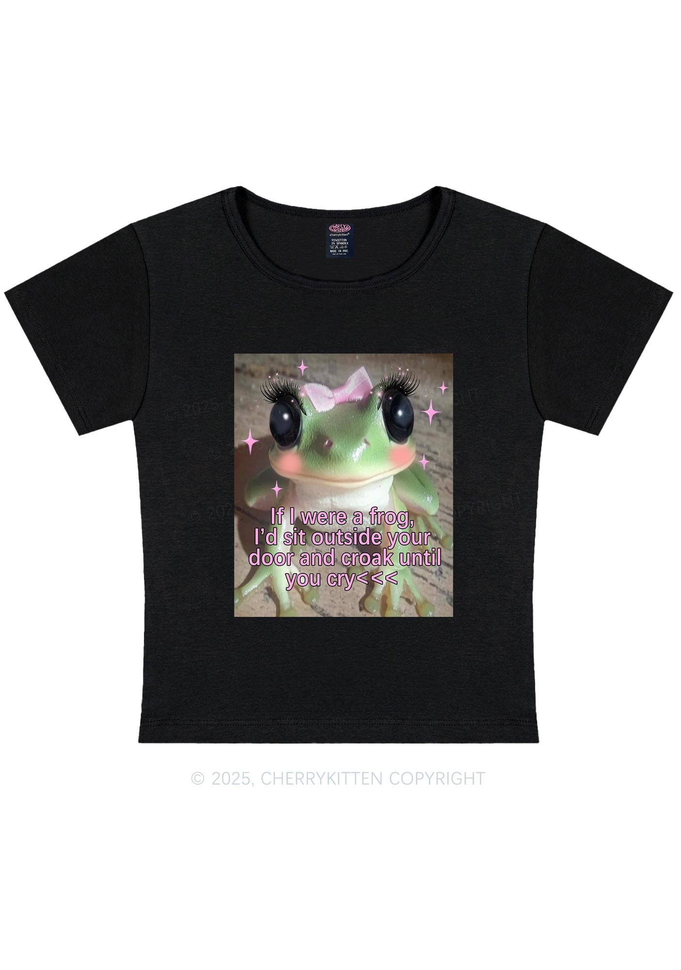 If I Were Frog Y2K Baby Tee Cherrykitten