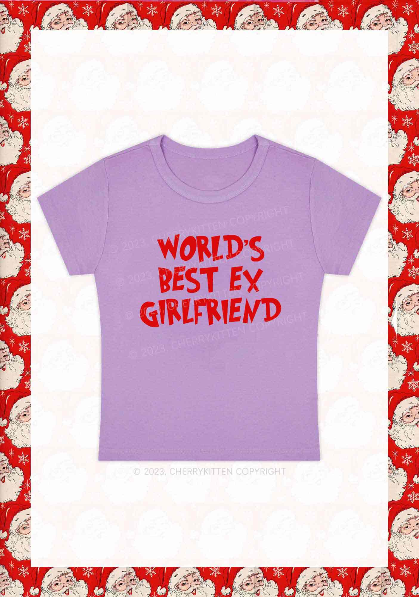 World's Best Ex Girlfriend Christmas Y2K Baby Tee Cherrykitten