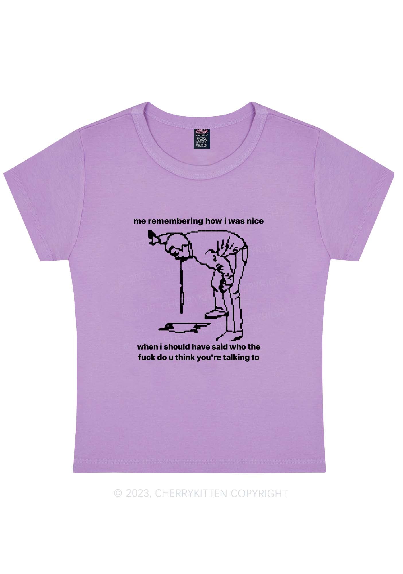 Curvy How I Was Nice Y2K Baby Tee Cherrykitten