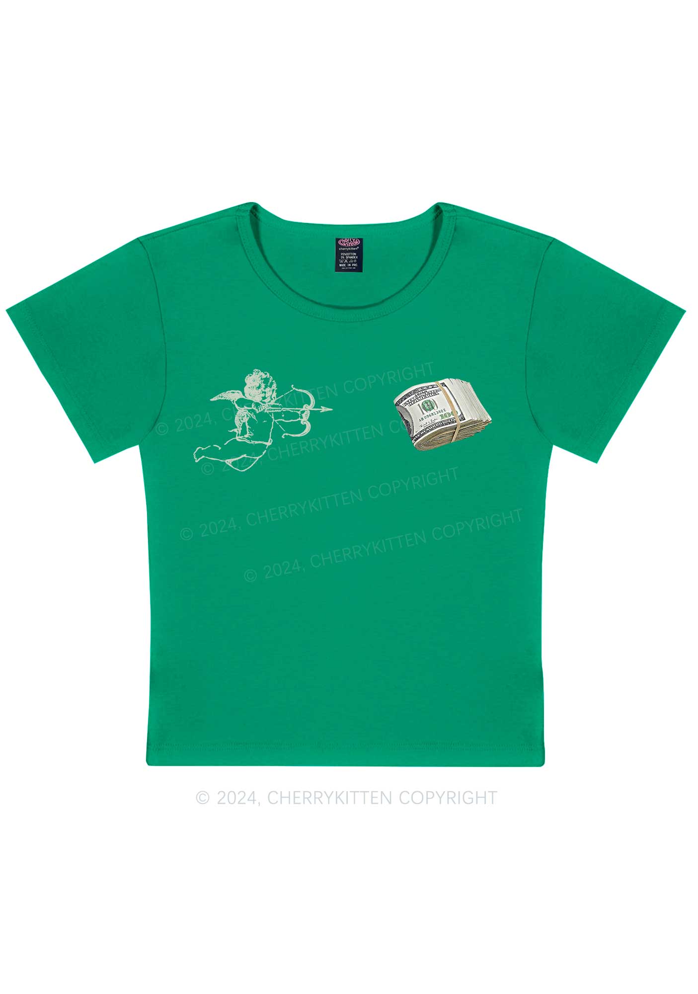 Cupid Cash Y2K Valentine's Day Baby Tee Cherrykitten